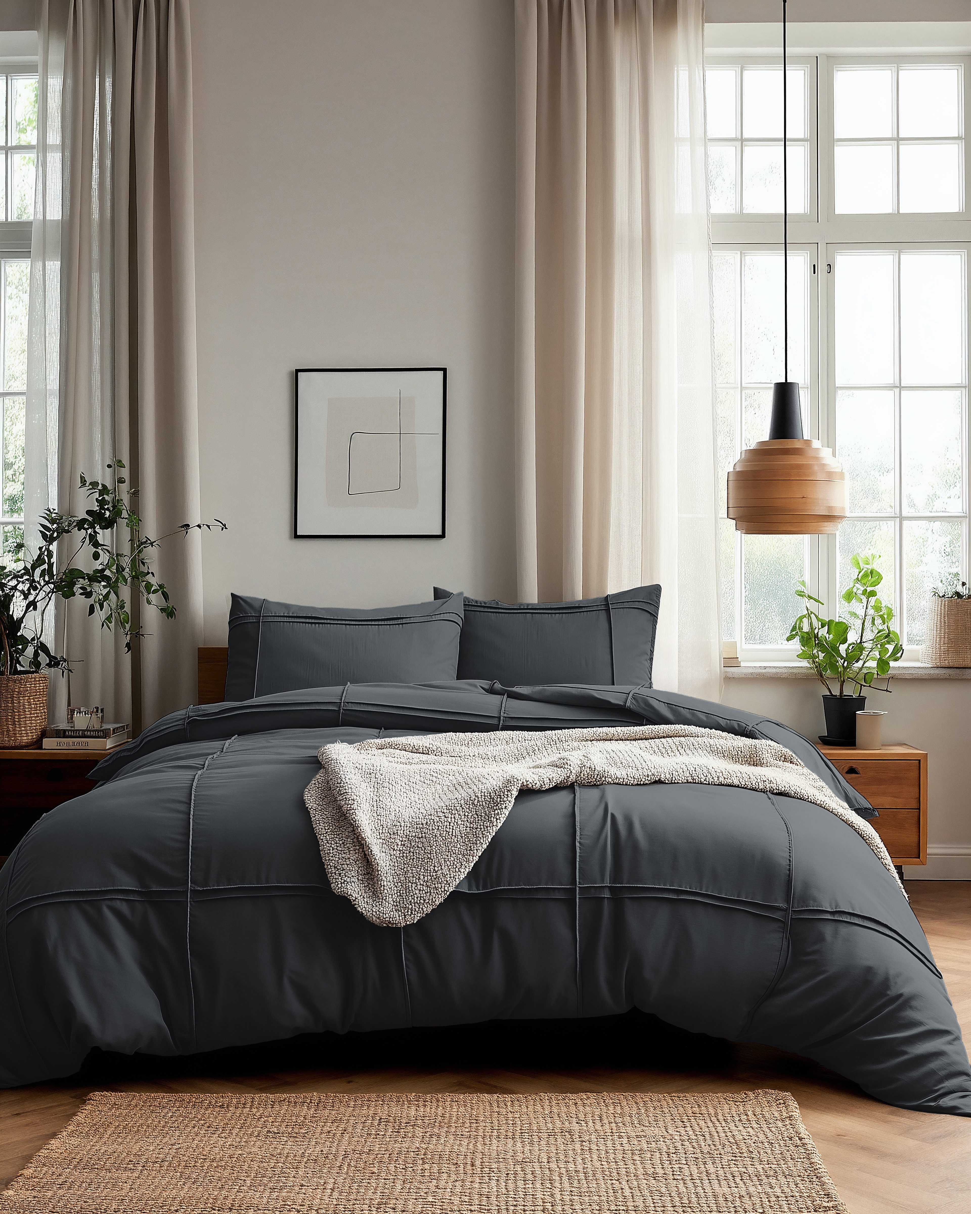 Sitheim-Europe Bettwäsche Washed Tufted Bettbezug, Mikrofaser, 2 teilig