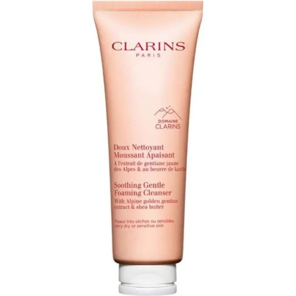Clarins Gesichts-Reinigungsschaum cc Soothing Foaming Cleanser 125 ml, 1-tlg., Sanfter Reinigungsschaum für sensible