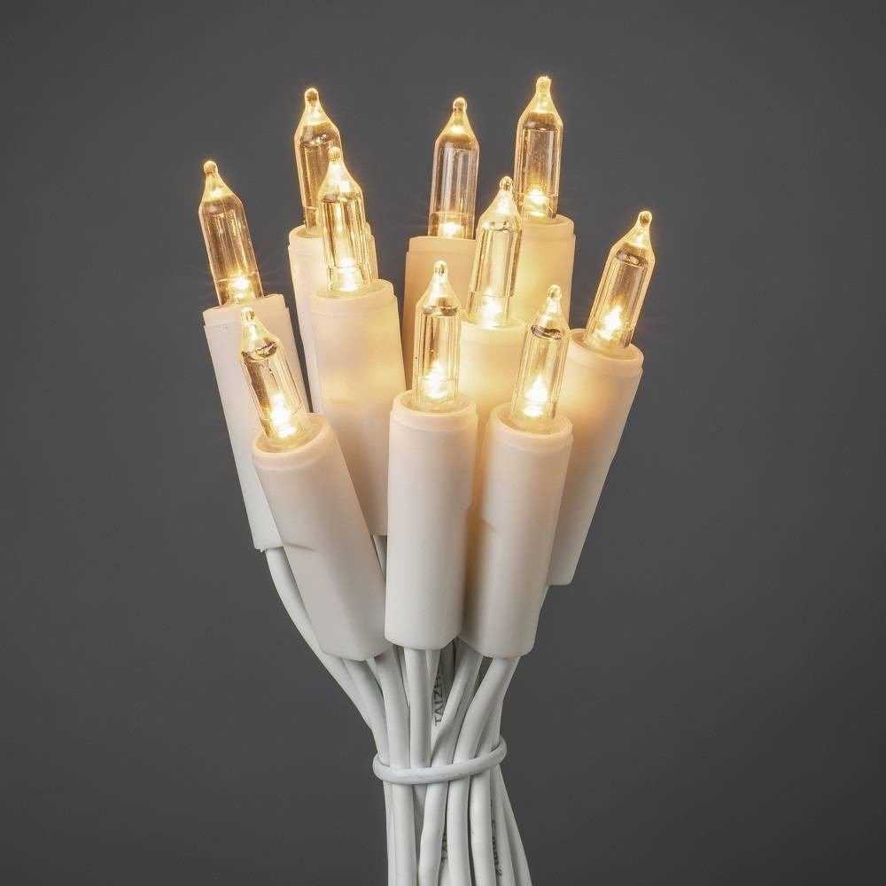 KONSTSMIDE LED-Lichterkette LED Mini-Lichterkette 20er warmweiß Kabel weiß Schalter 2,85m 6301-102
