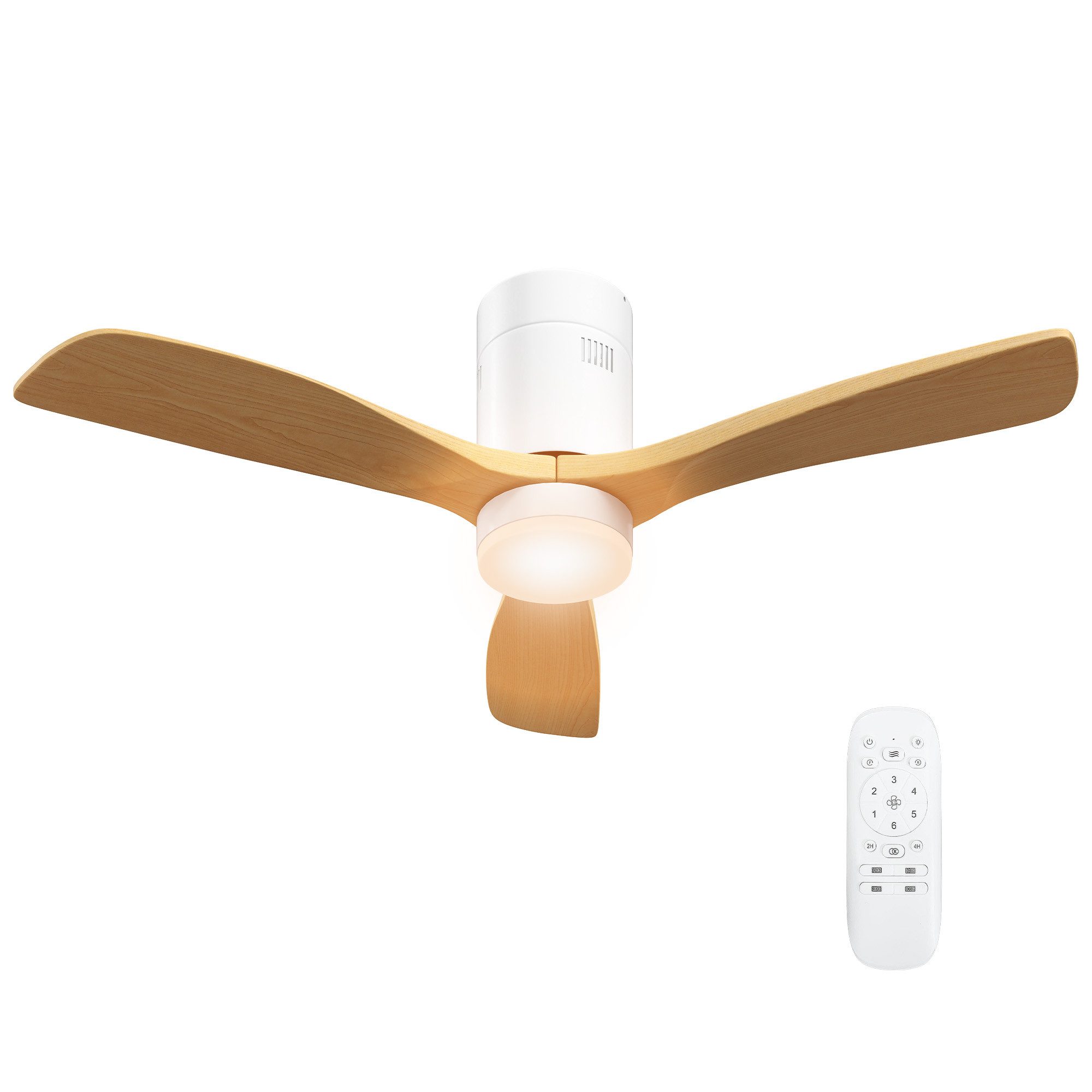 HOMCOM Deckenventilator Deckenventilatorleuchten mit Fernbedienung, 6 günstig online kaufen