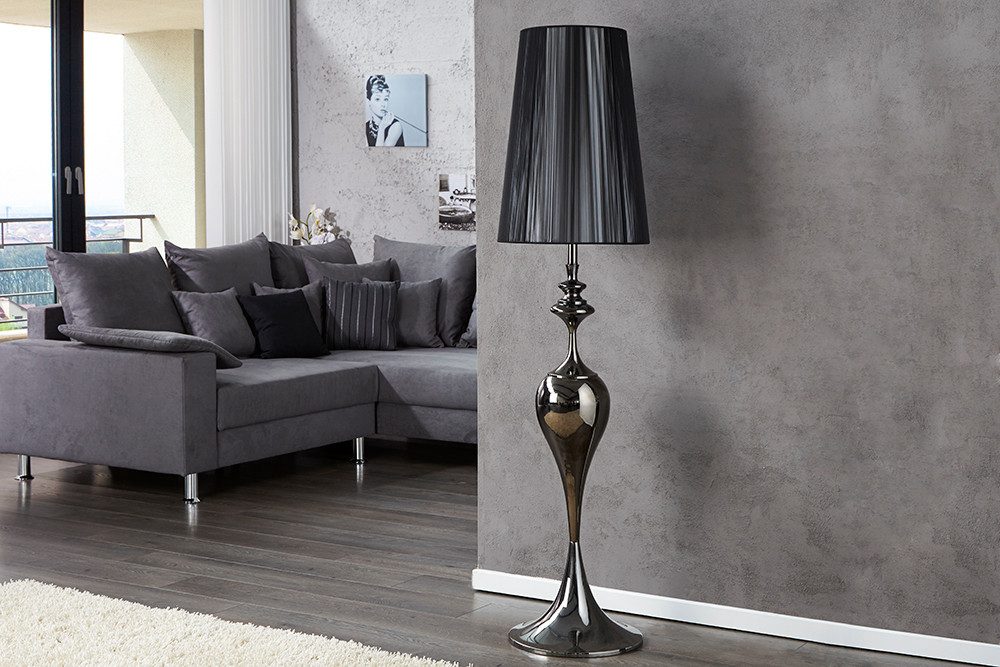 riess-ambiente Stehlampe LUCIE 160cm schwarz, ohne Leuchtmittel, Barock Design