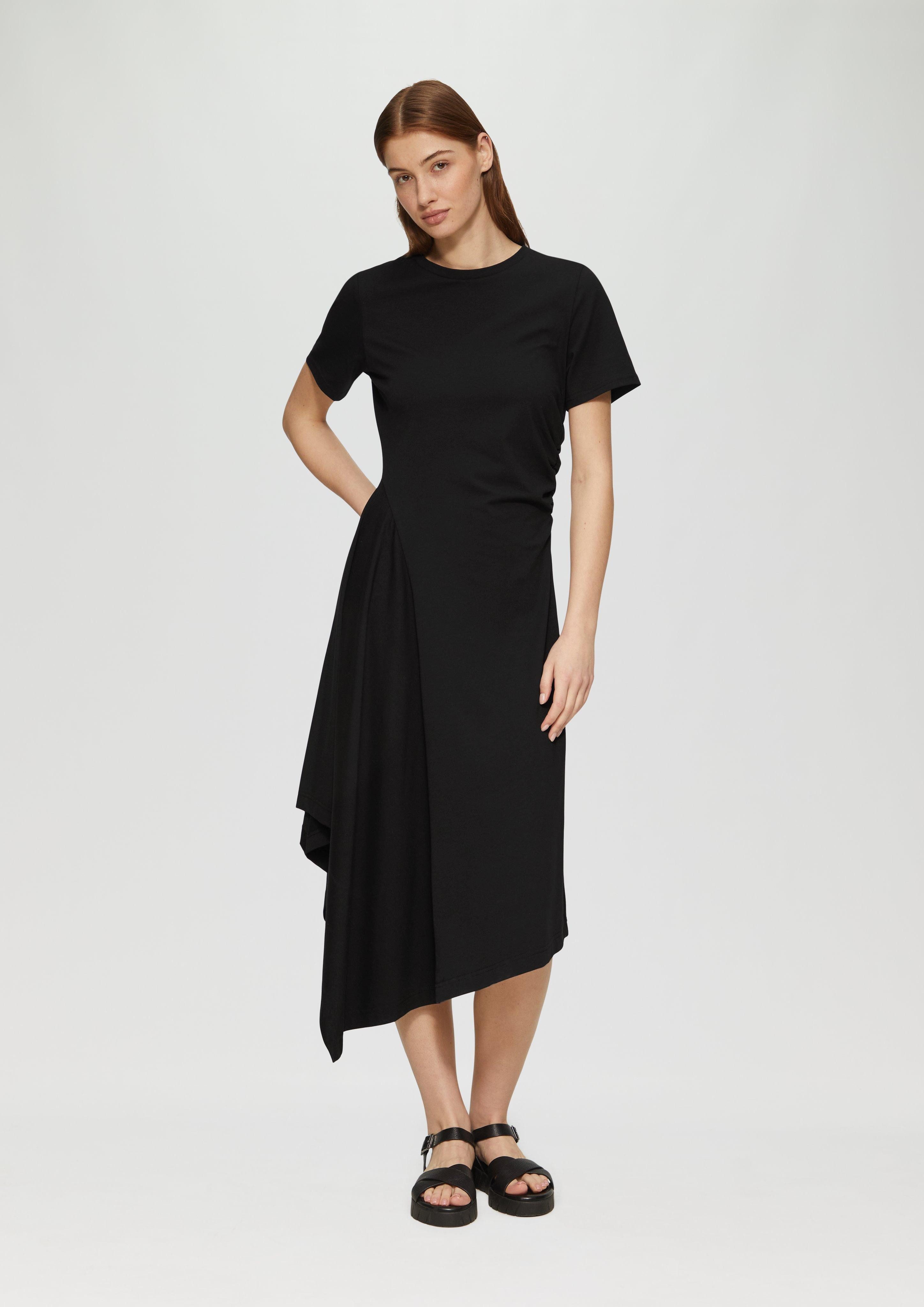 s.Oliver Maxikleid Tailliertes Midikleid mit Raffungen günstig online kaufen