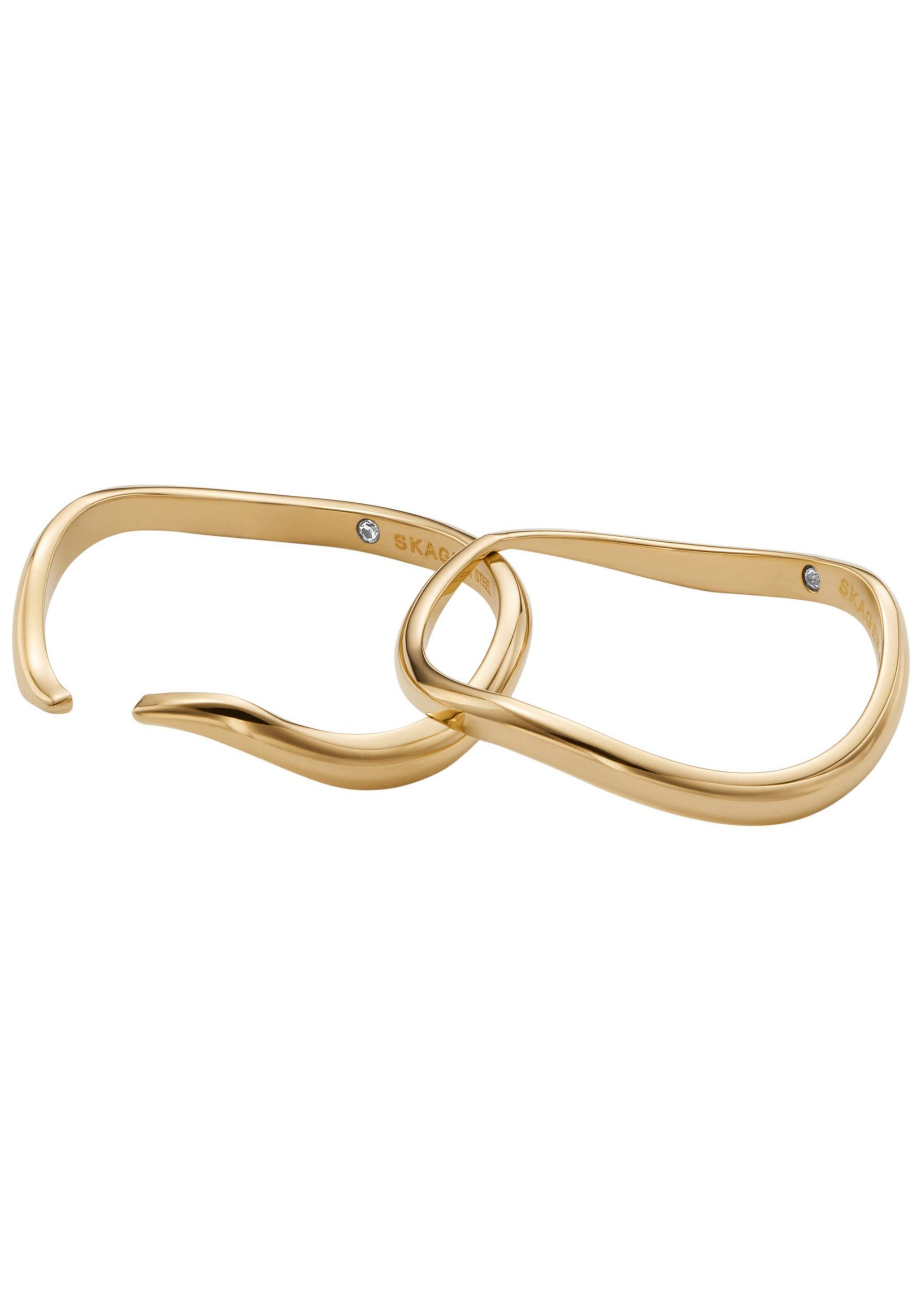 SKAGEN Ring-Set Ювелирные изделия Edelstahl KARIANA ESSENTIAL WAVES (Set, 2-tlg)