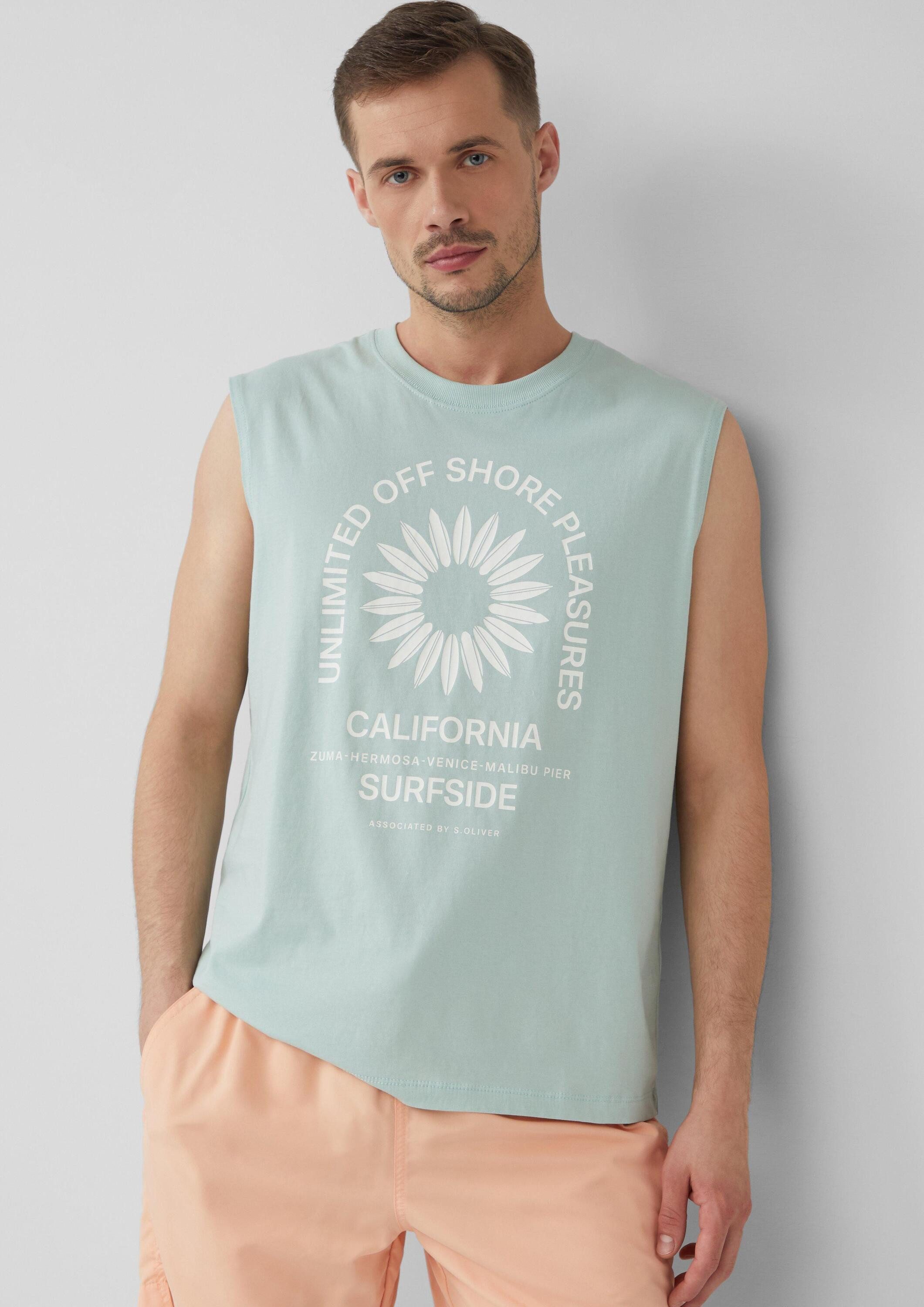 s.Oliver Muskelshirt T-Shirt Jersey-Tanktop im Relaxed Fit mit Print günstig online kaufen
