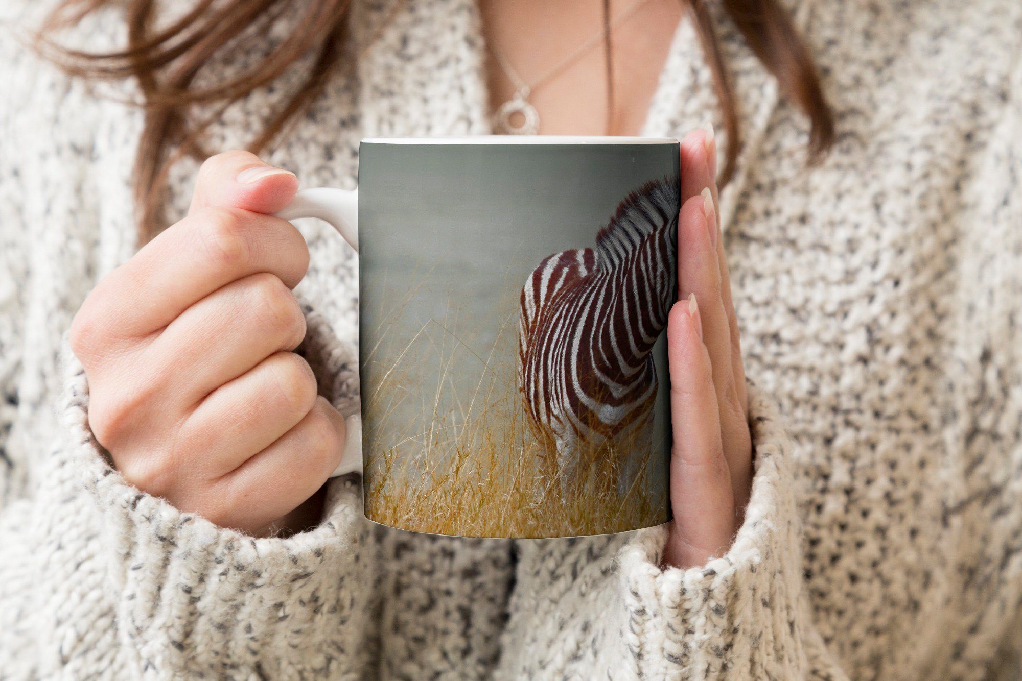 Keramik, Zebramutter Tasse ihr Kaffeetassen, Geschenk Kalb, Becher, Teetasse, und Teetasse, MuchoWow