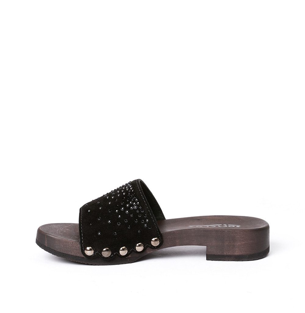 Softclox BEA Crystal Kaschmir schwarz (dunkel) Pantolette