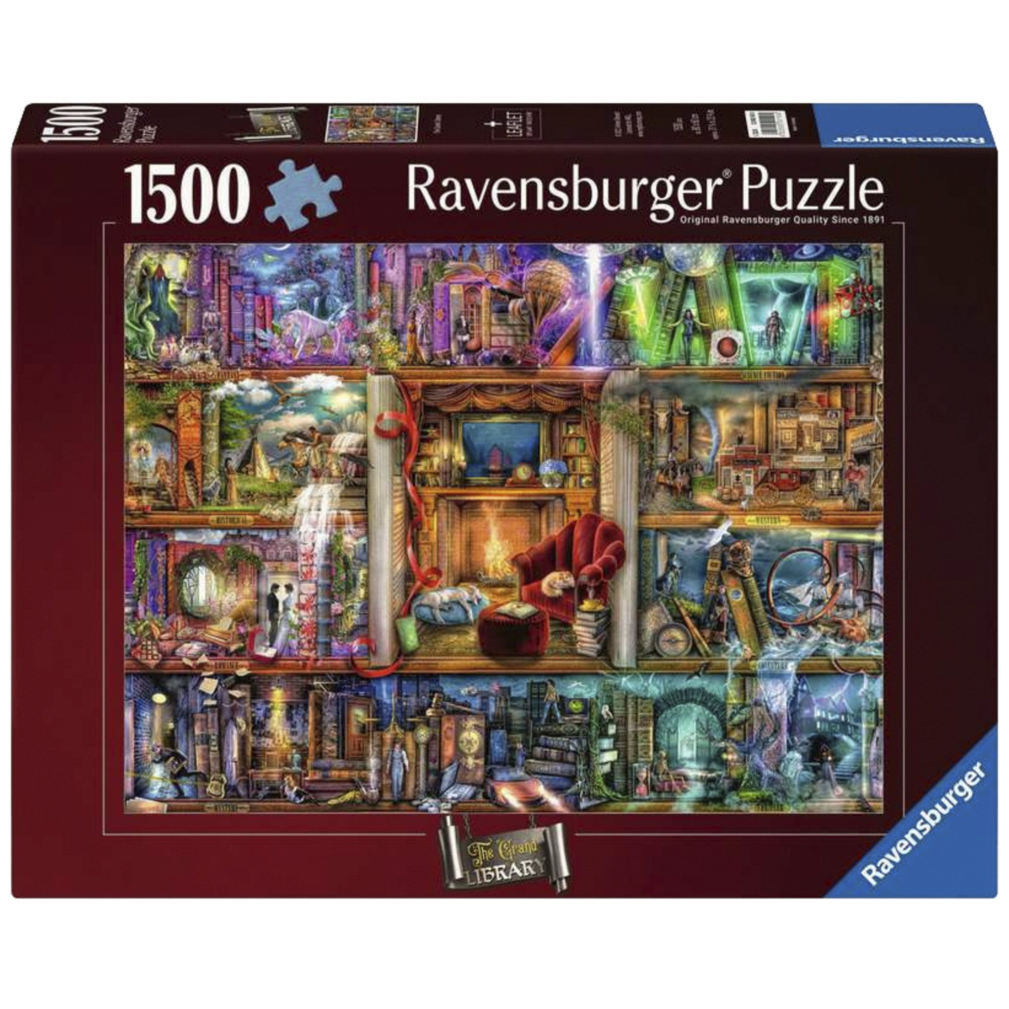 Ravensburger Puzzle Ravensburger Puzzle Die große Bibliothek, (1500, 1500 Puzzleteile