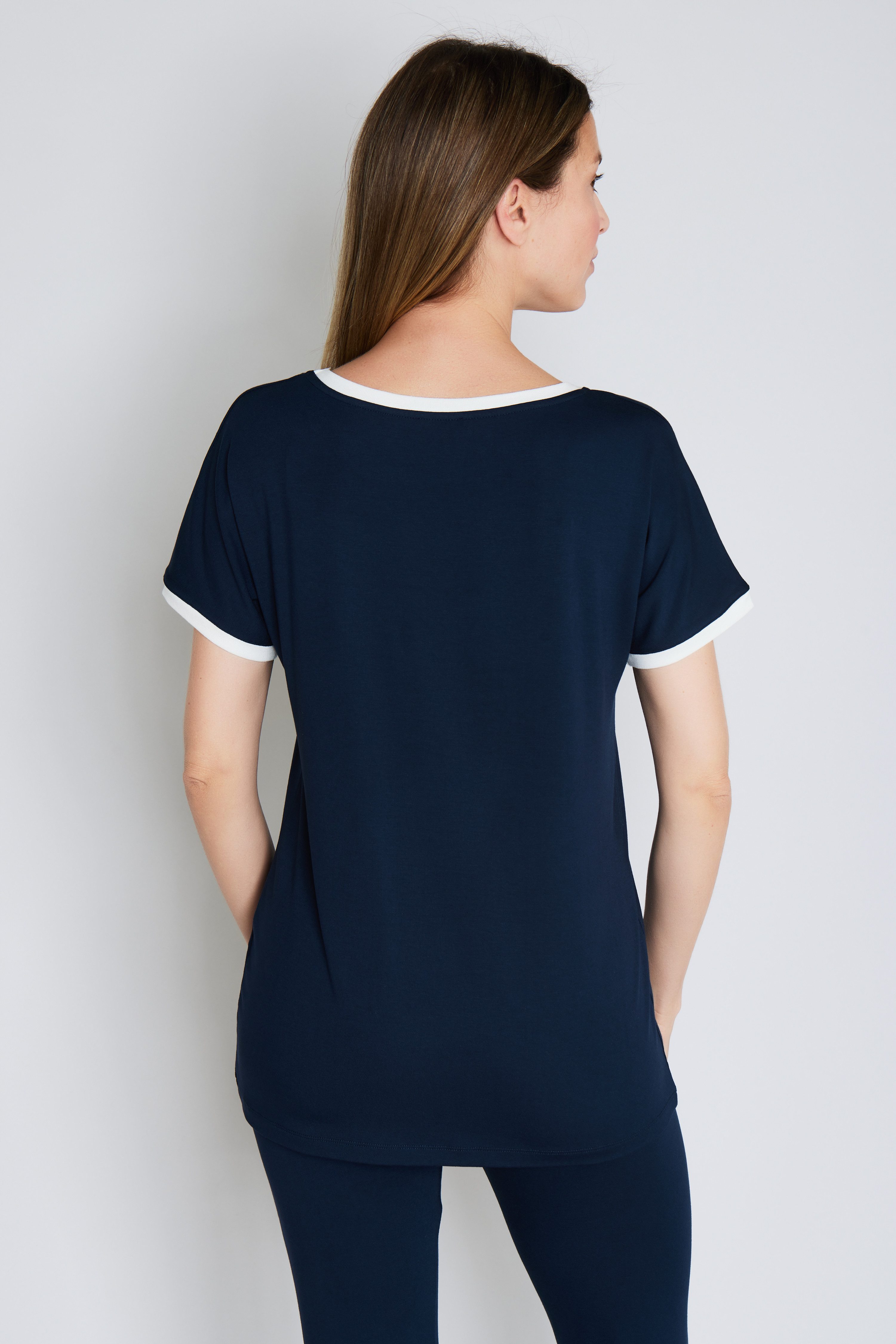 JOOP! T-Shirt Move mit kontrastierendem Rundhalsausschnitt