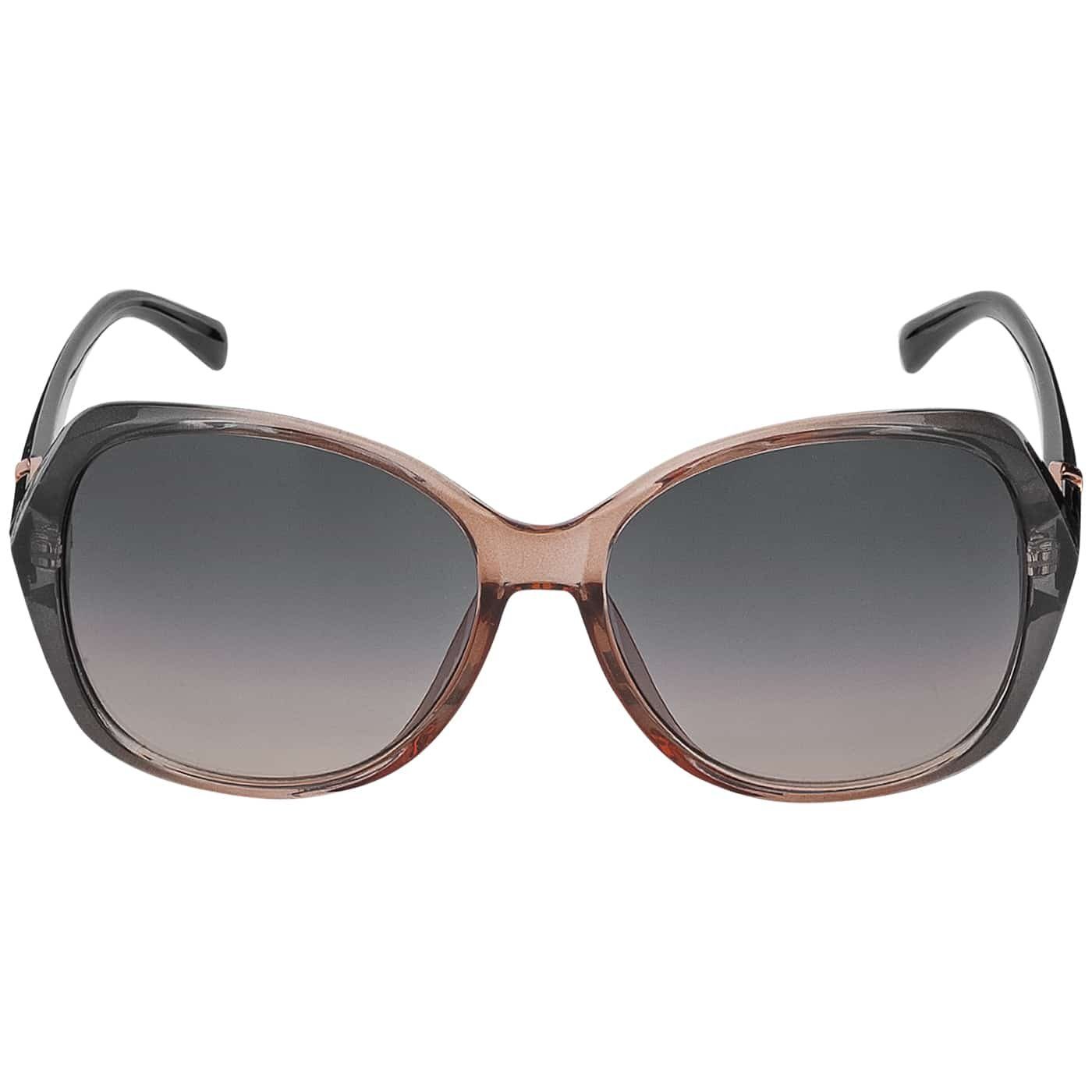 BEZLIT Eyewear Pilotenbrille (1-St) schwarz, Damen Rundglas mit Designer und Sonnenbrille Rosa Linsen braun violetten