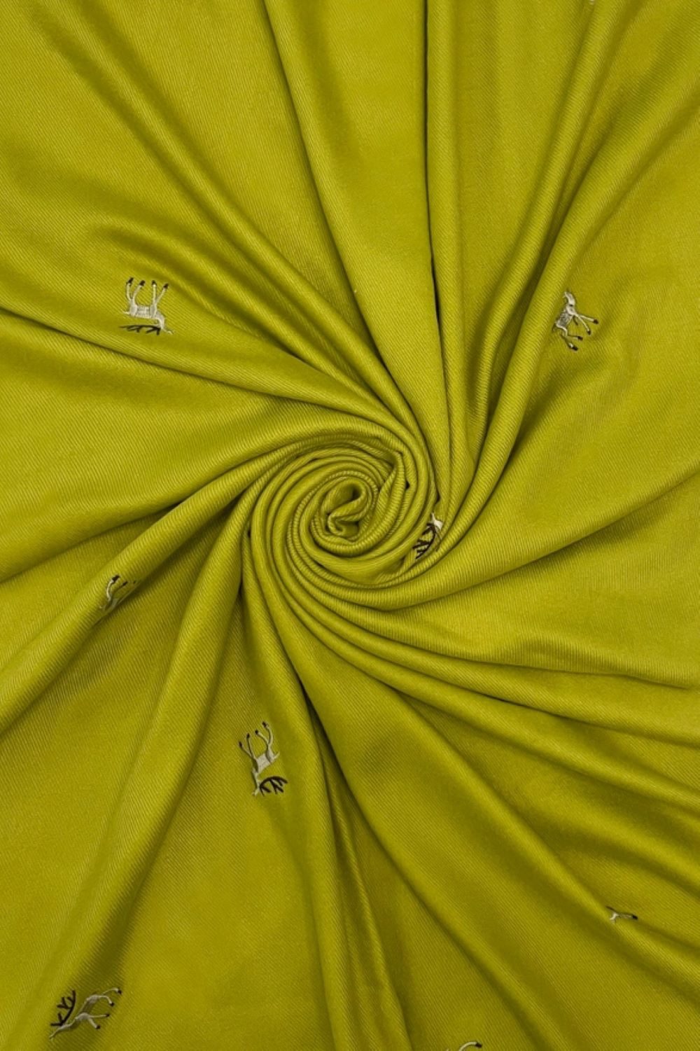Fashion Scarf World Modeschal Eleganter Damen-Schal mit Rentier-Stickerei, Fein verarbeitet und mit stilvollen Fransen