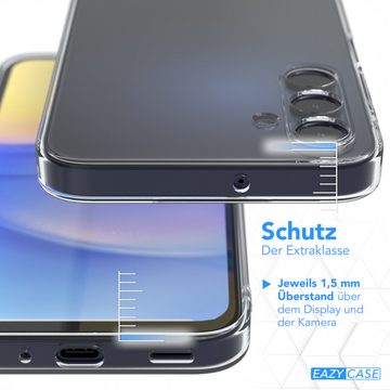 EAZY CASE Handyhülle Samsung Galaxy A15 Slimcover Clear Clear 6,5 Zoll, durchsichtige Hülle Ultra Dünn Silikon Backcover TPU Telefonhülle Klar