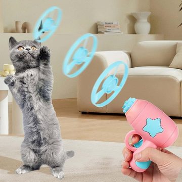 Kind Ja Lernspielzeug 6 pcs Flugscheibe Propeller Launcher, Katapult Pistole,Schießspielzeug, Helicopter Flying Propeller Disc Pet Toy Launcher mit 5 Propeller