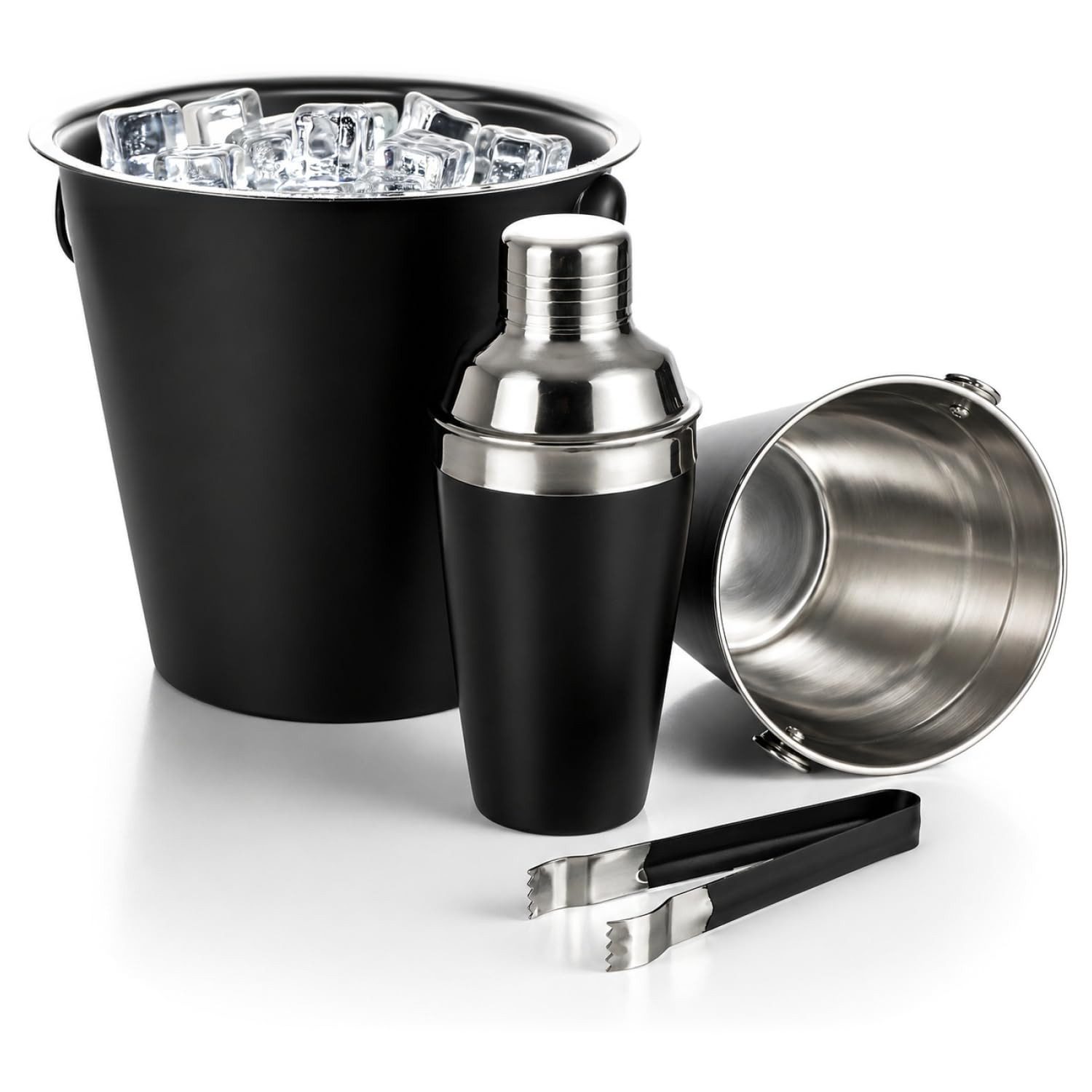 com-four Cocktail Shaker Cocktail-Mix-Set - Shaker 450 ml, (4-tlg), zu besonderen Anlässen, Barzubehör