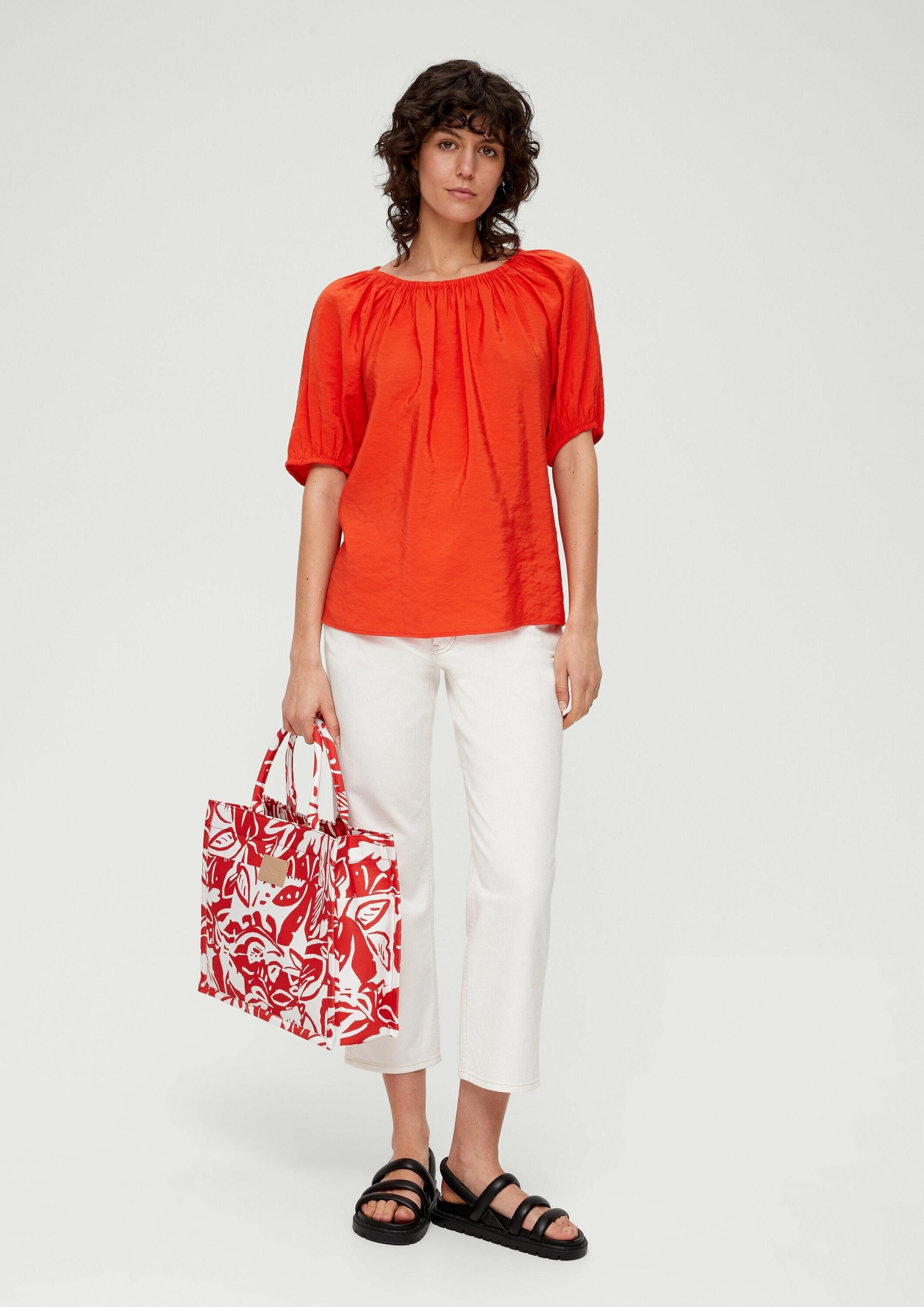 s.Oliver Kurzarmbluse Bluse Bluse aus Modalmix