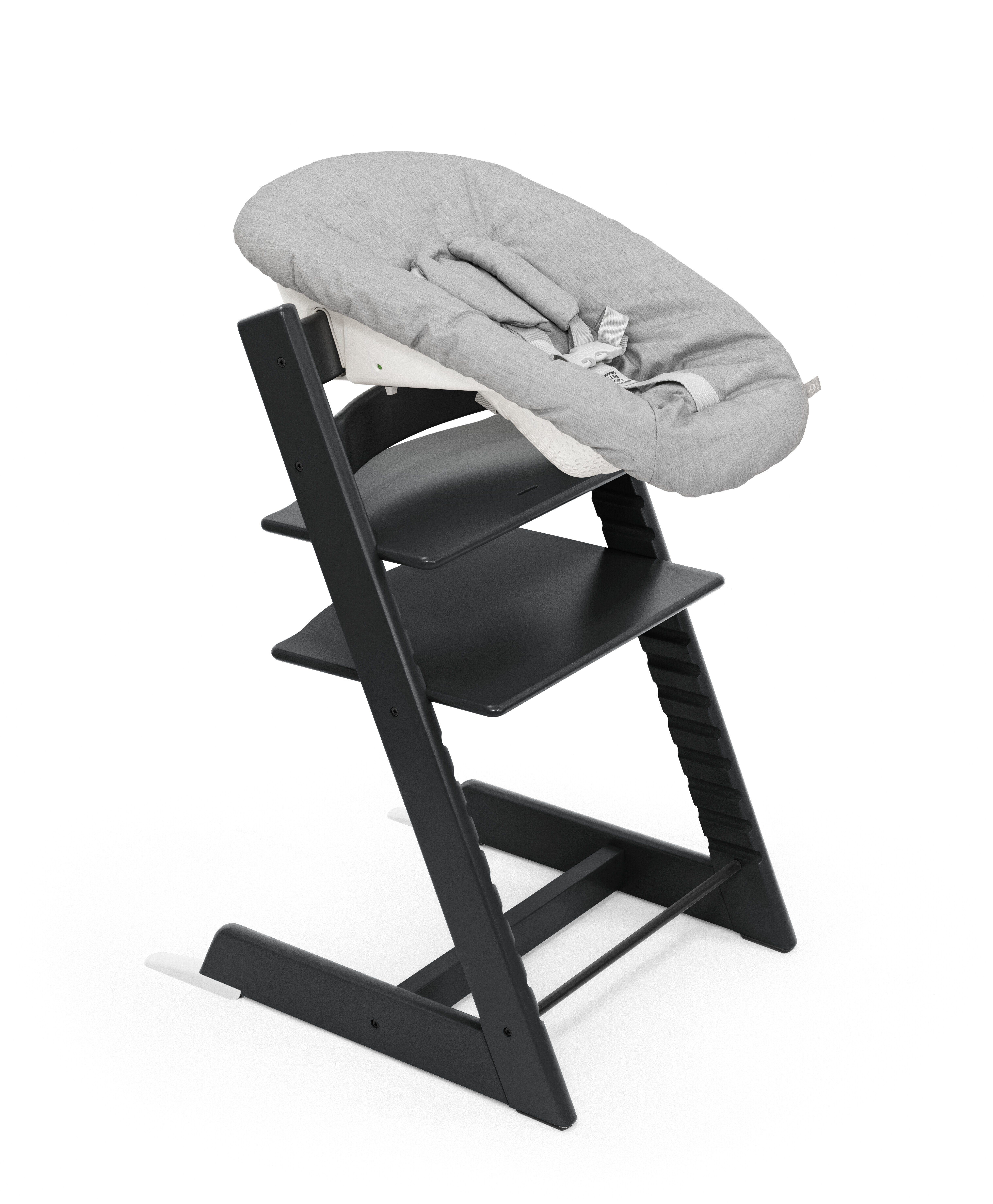 Stokke Hochstuhl Tripp Trapp® Kinderhochstuhl mit Newborn Set, Höhen- und tiefenverstellbare Sitz- und Fußplatten