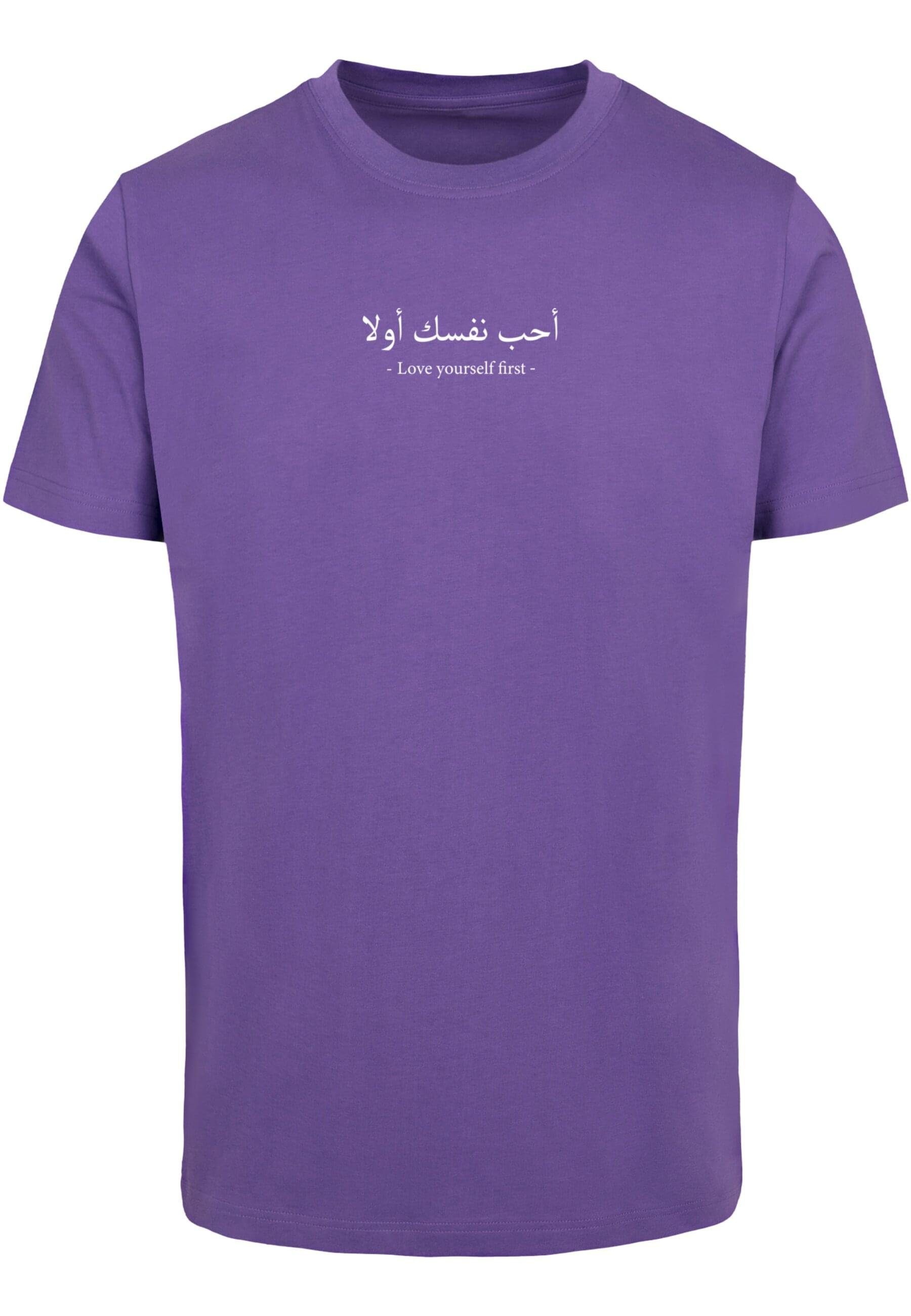 Merchcode T-Shirt Herren Love Yourself First T-Shirt Round Neck (1-tlg) ultraviolet