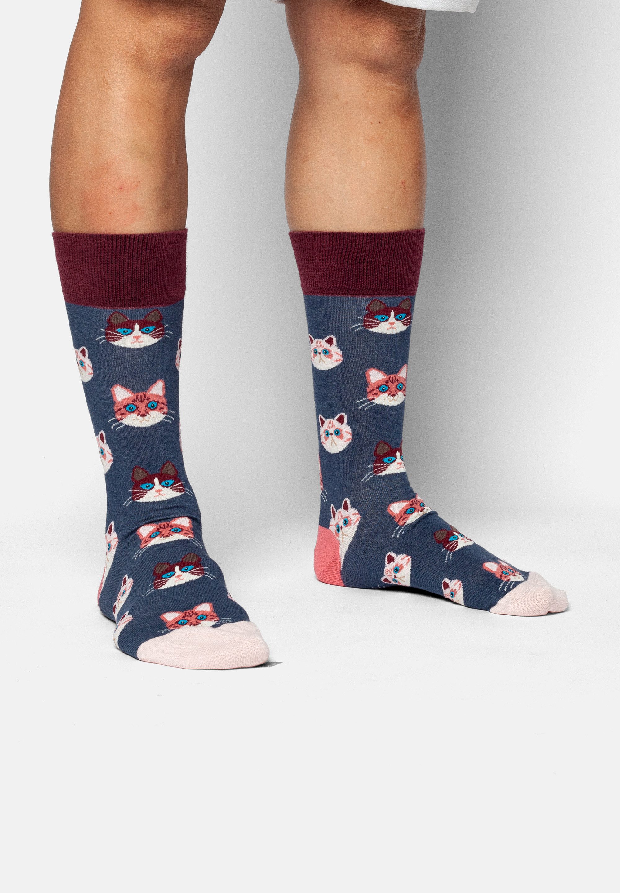 DillySocks Basicsocken Cute Animal Crew (3er Box) Aus Baumwolle & recyceltem Polyamid