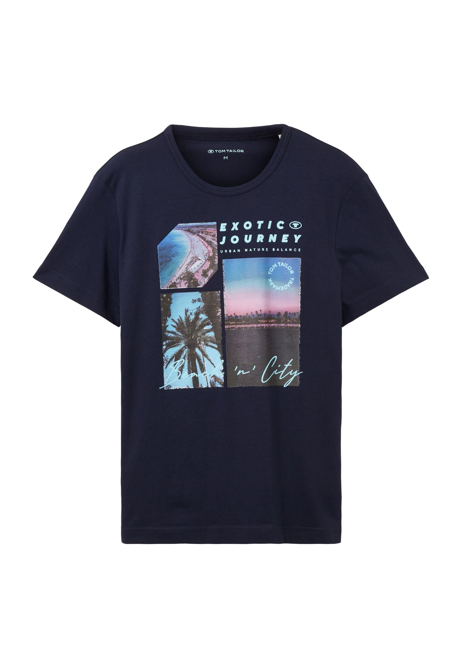 TOM TAILOR T-Shirt T-Shirt Kurzarmshirt (1-tlg) dunkelblau
