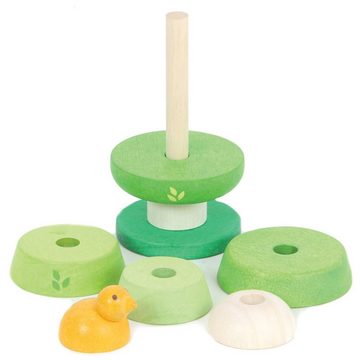 LeNoSa Stapelspielzeug Steckspielzeug - Steckbaum • Holzspielzeug für Kinder 12M+, Motorikspielzeug