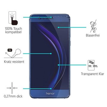 CoolGadget Schutzfolie Panzerfolie für Honor 8X, (9H Härtegrad, 2x Schutzglas, 1xReinigungset), Displayfolie Panzer Schutzfolie 2 Stück für Honor 8X Glas Folie