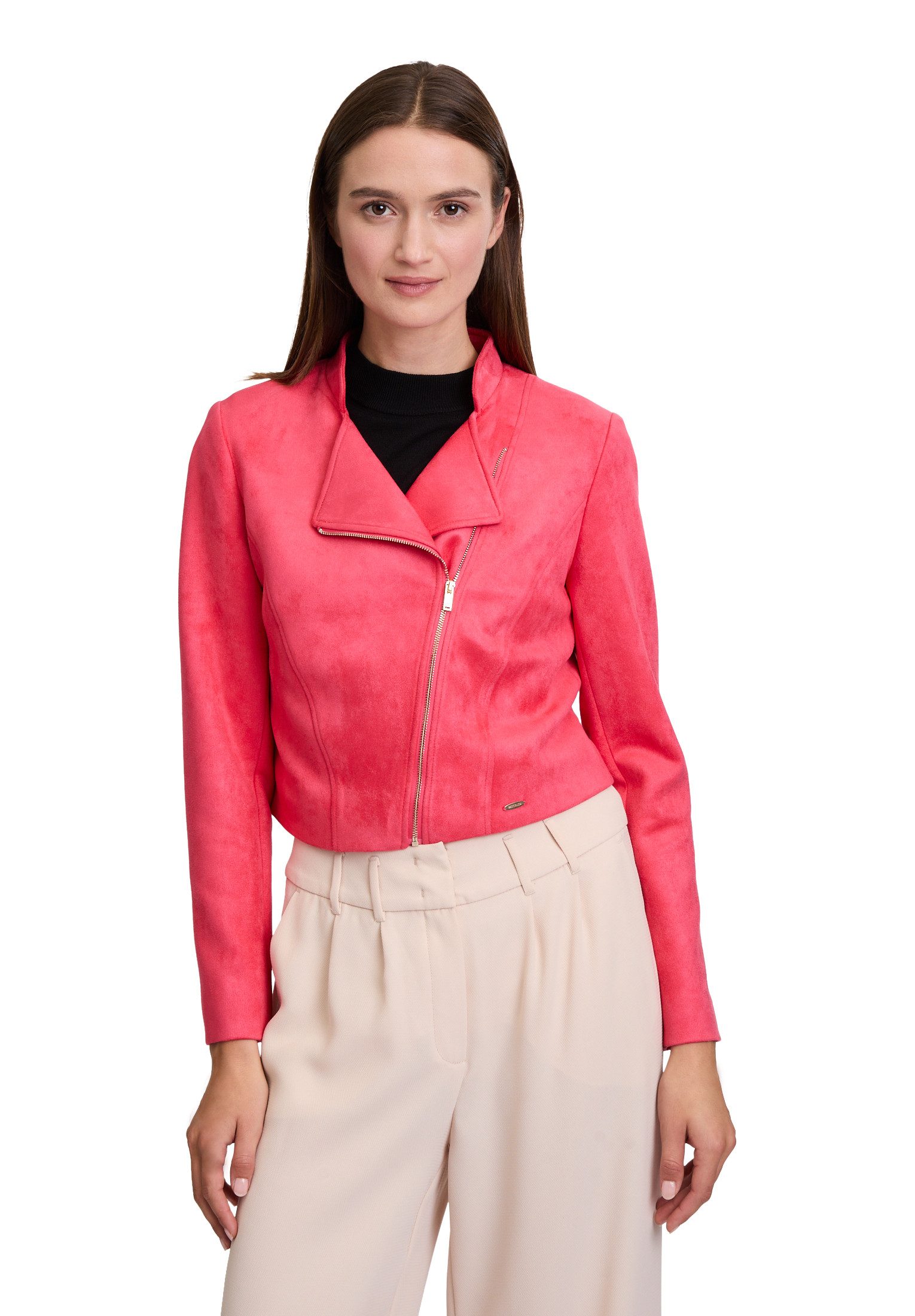 Jackenblazer Betty & Co Bikerjacke mit Stehkragen