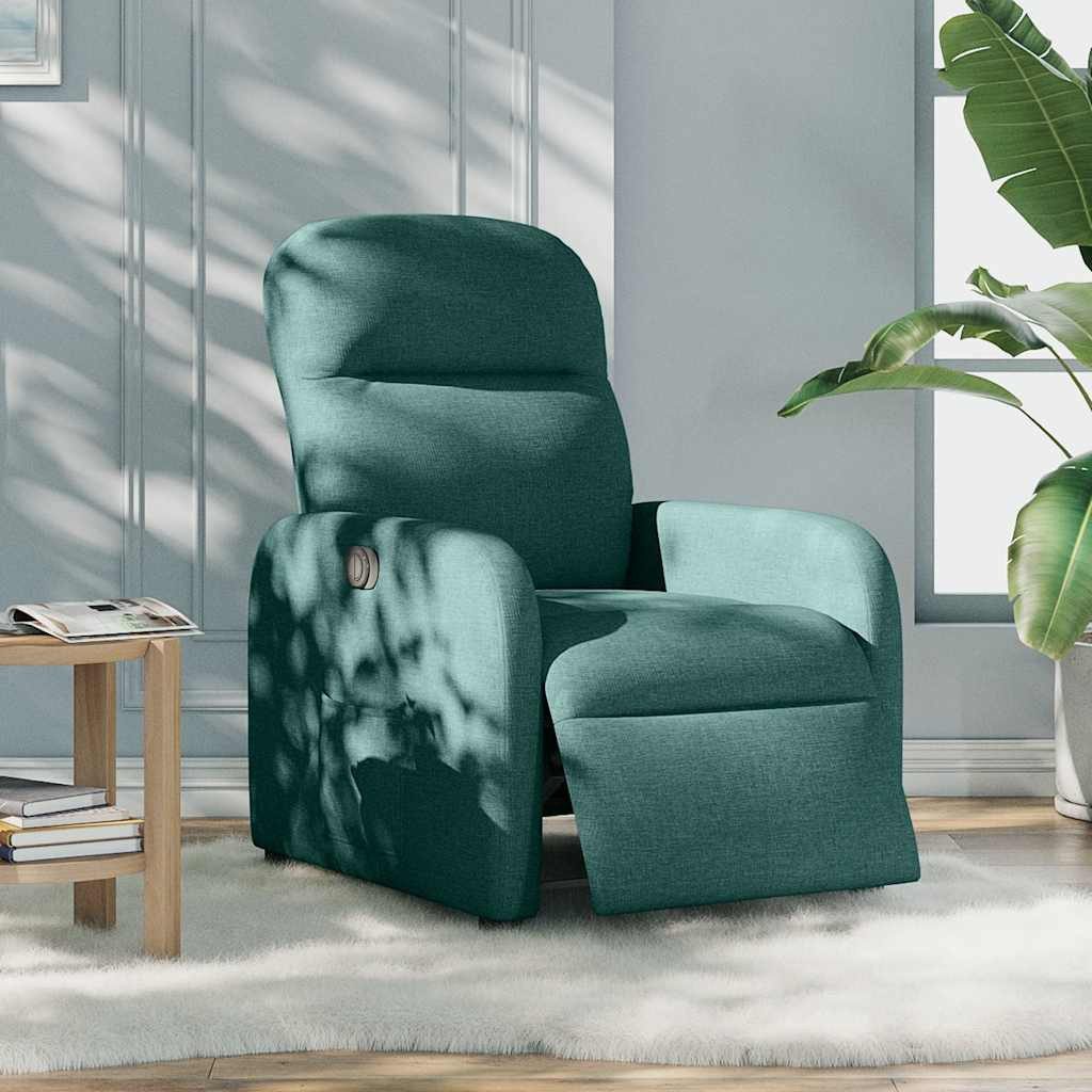 vidaXL Sessel Relaxsessel Elektrisch Dunkelgrün Stoff günstig online kaufen