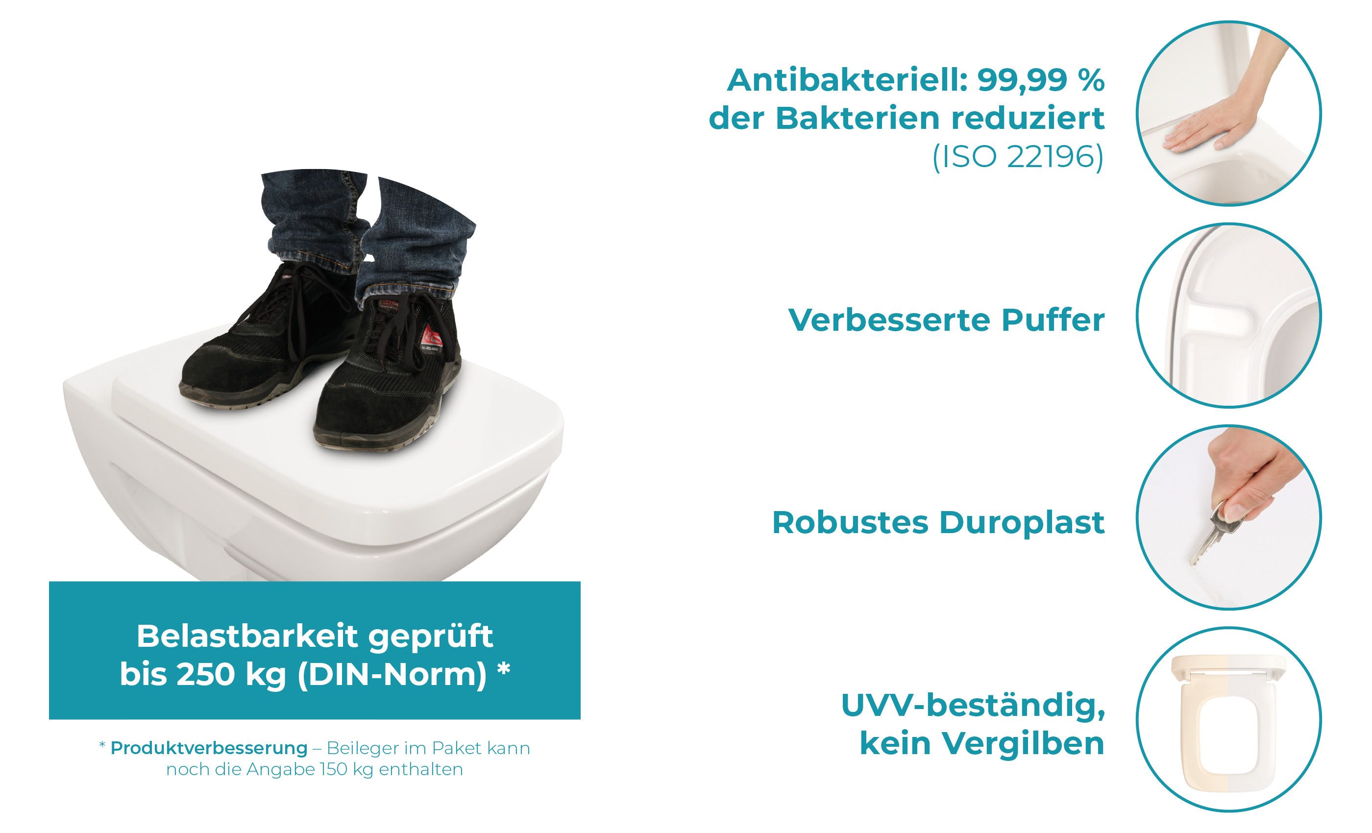 Calmwaters WC-Sitz Renova Nr. 1 Plan (Alternative von Calmwaters), Für Keramag Renova Nr. 1 Plan 202150,202160, Absenkautomatik, 26LP3461