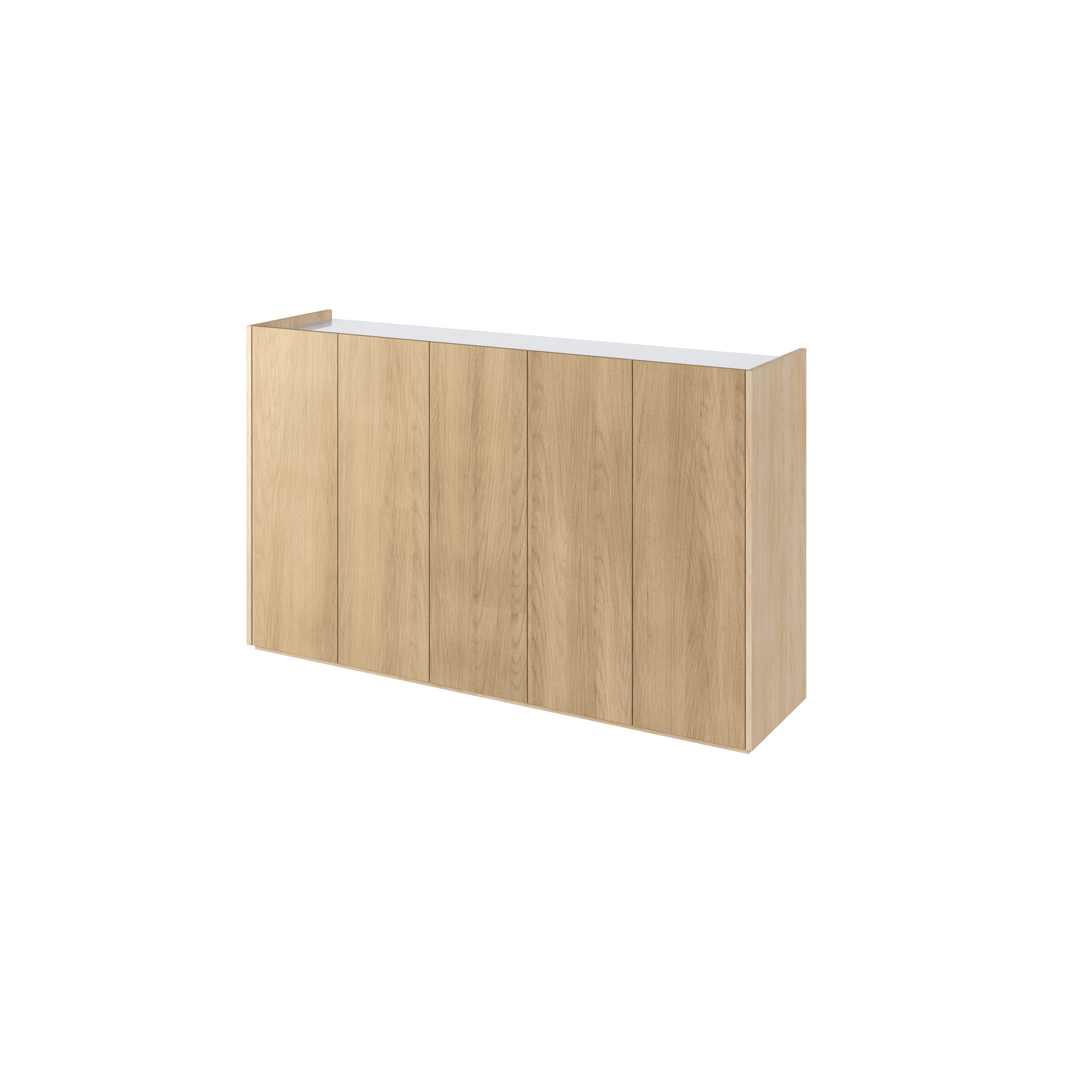yourhouse24 Kommode EASY mit Beleuchtung EA-01 Weißglanz/Scandi Eiche