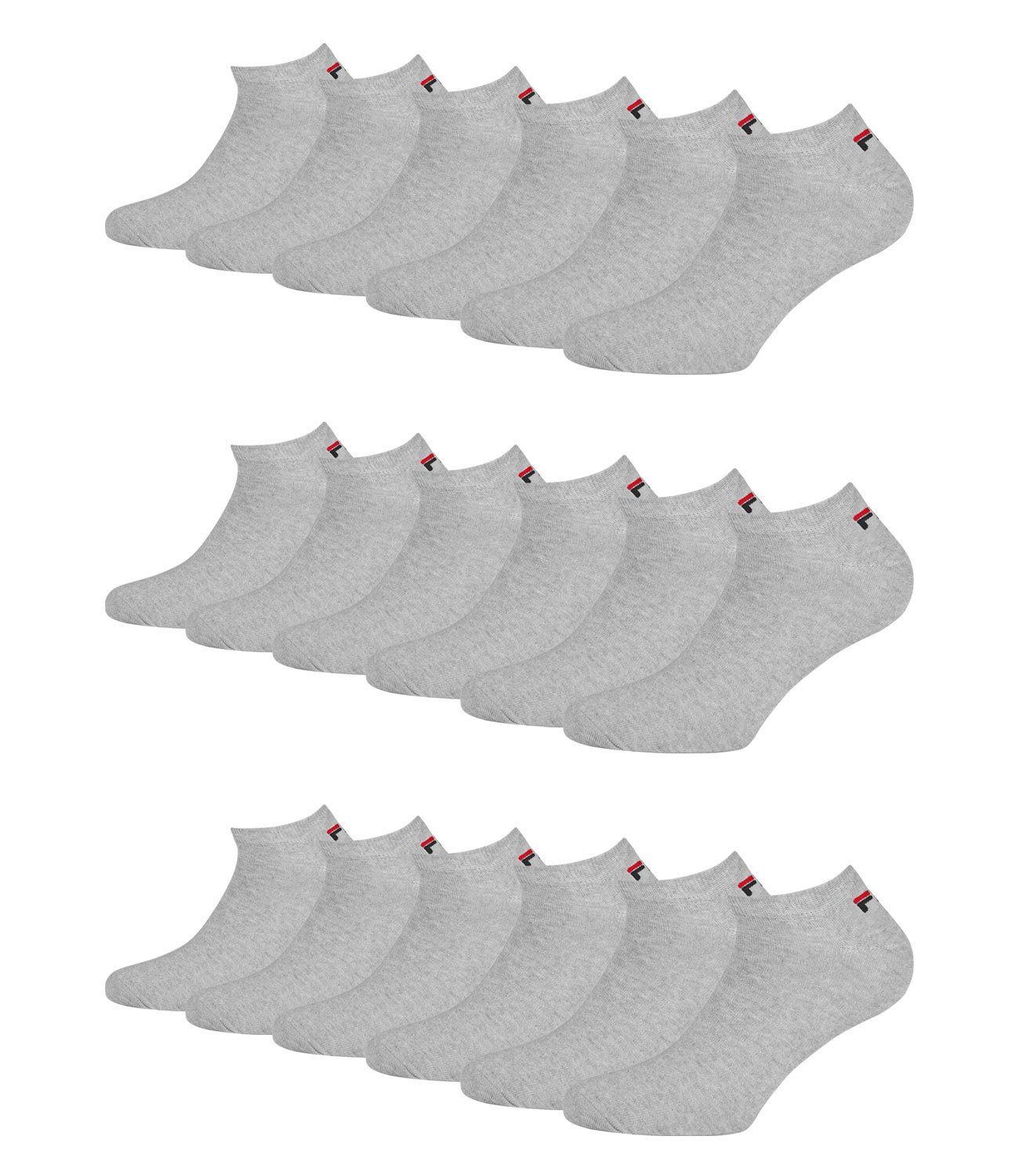 Sneakersocken Fila mit 400 weichen Bündchen Kurzsocken grey (9-Paar)