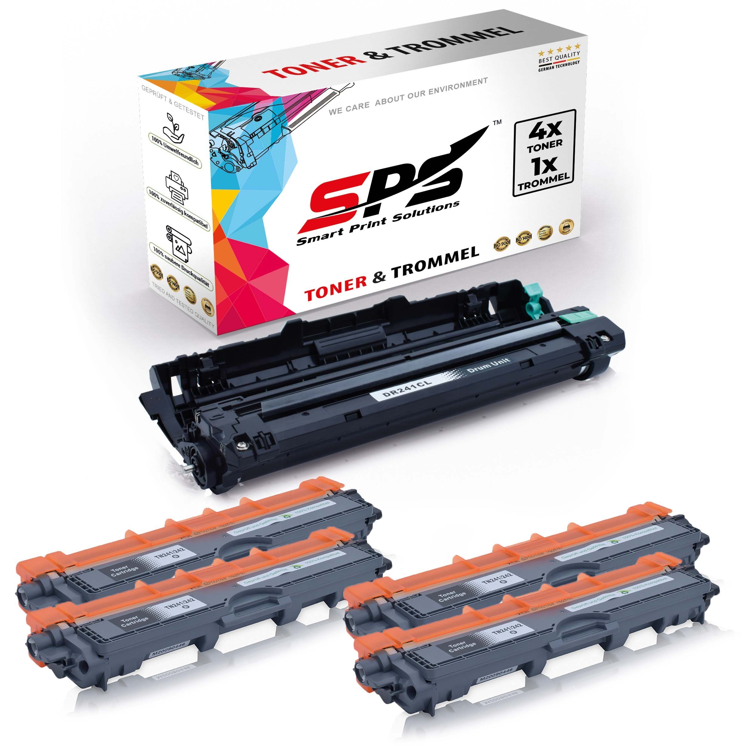 SPS Tonerkartusche Kompatibel für Brother MFC-9142 DR-241CL TN-241BK, (5er Pack)