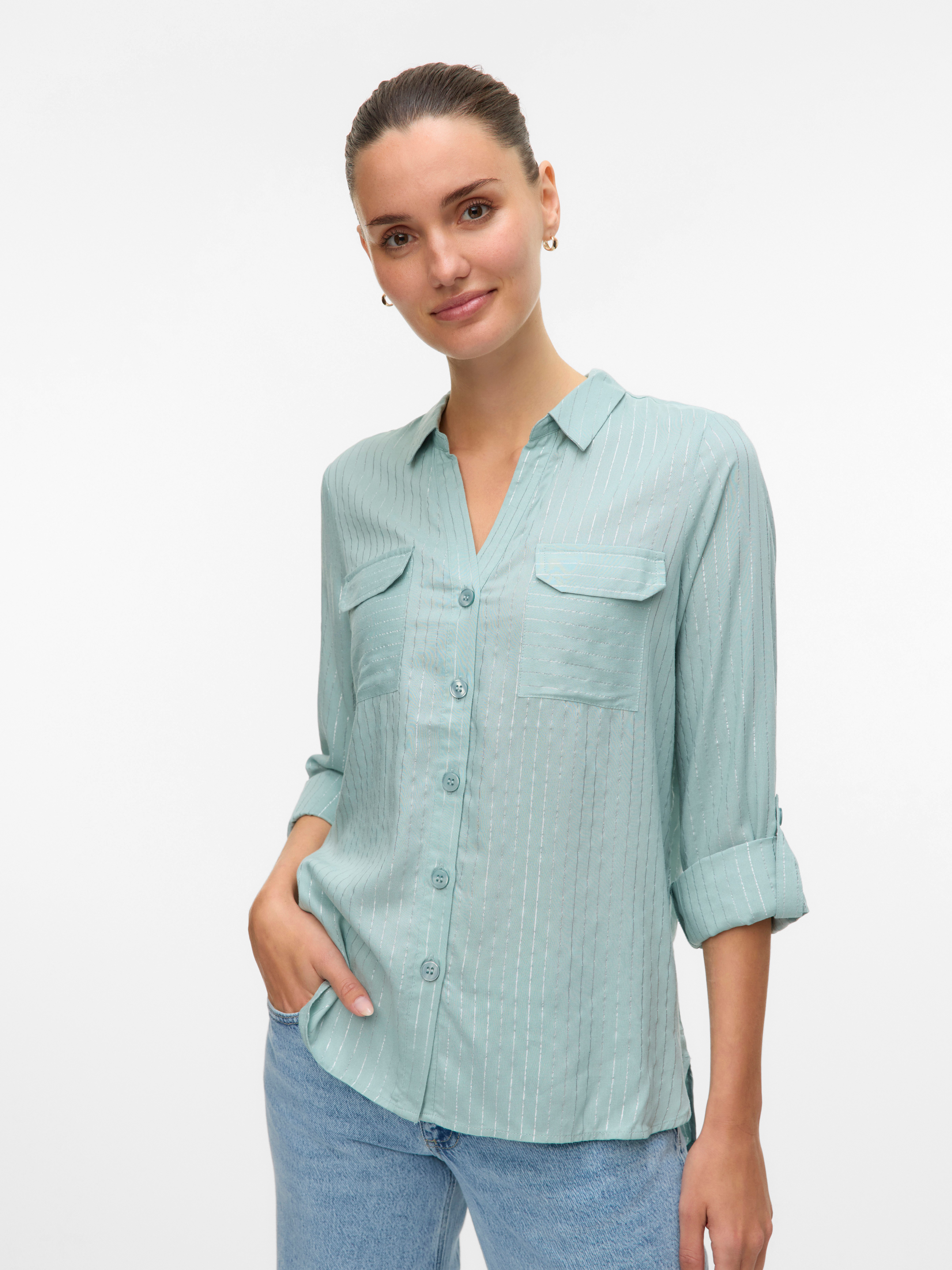 Vero Moda Hemdbluse VMBUMPY LS GLITTER günstig online kaufen