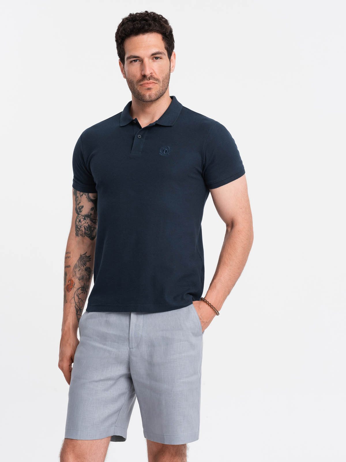 OMBRE Poloshirt Herren-Poloshirt aus Piqué-Strick BASIC günstig online kaufen