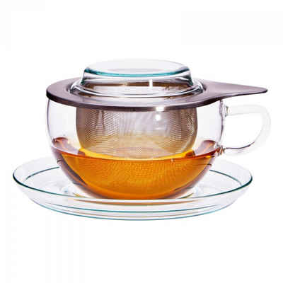 Trendglas Jena Tasse Teetasse mit Edelstahlfilter, Glas