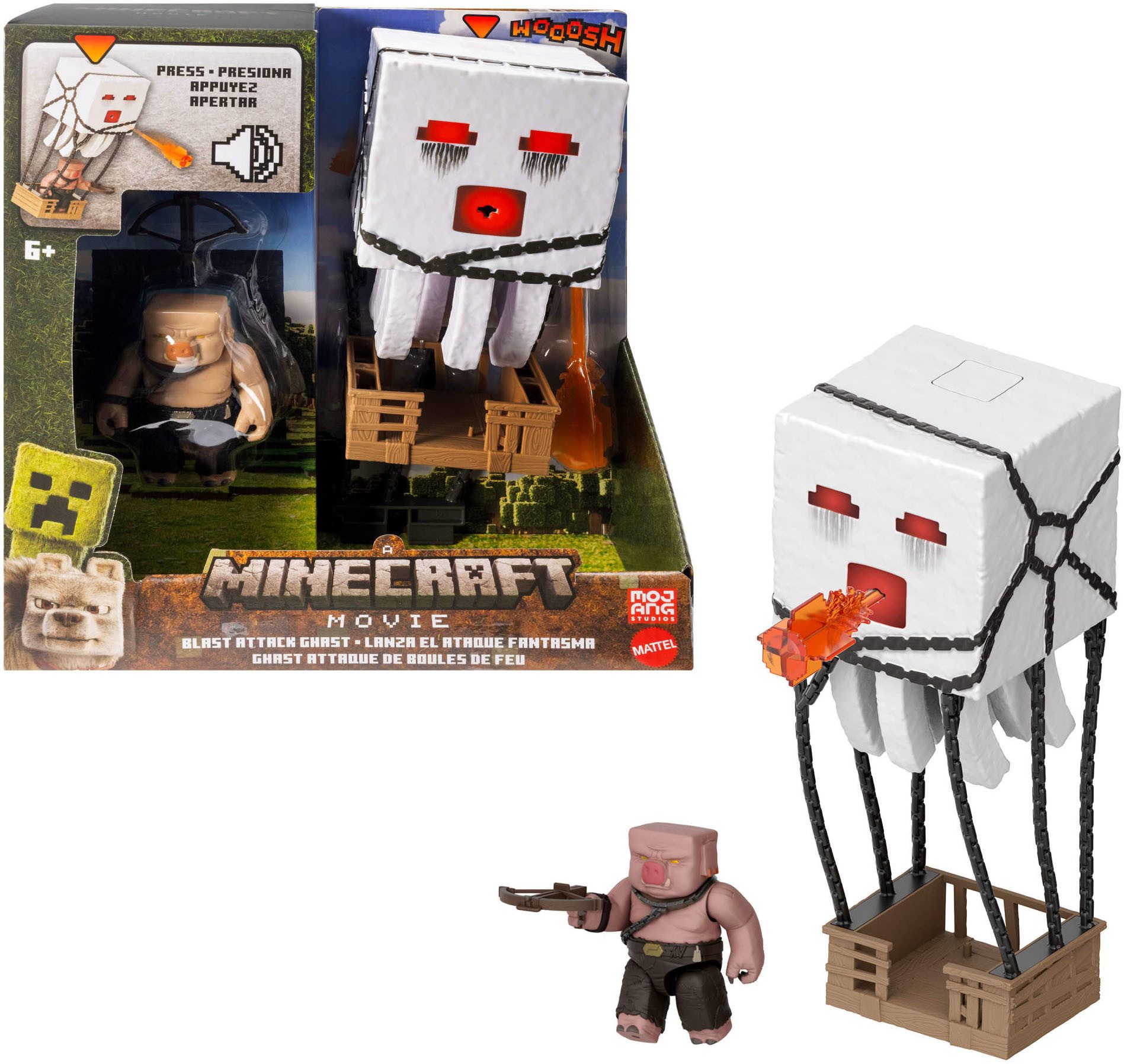 Actionfigur Minecraft Ghast mit Feuerattacke