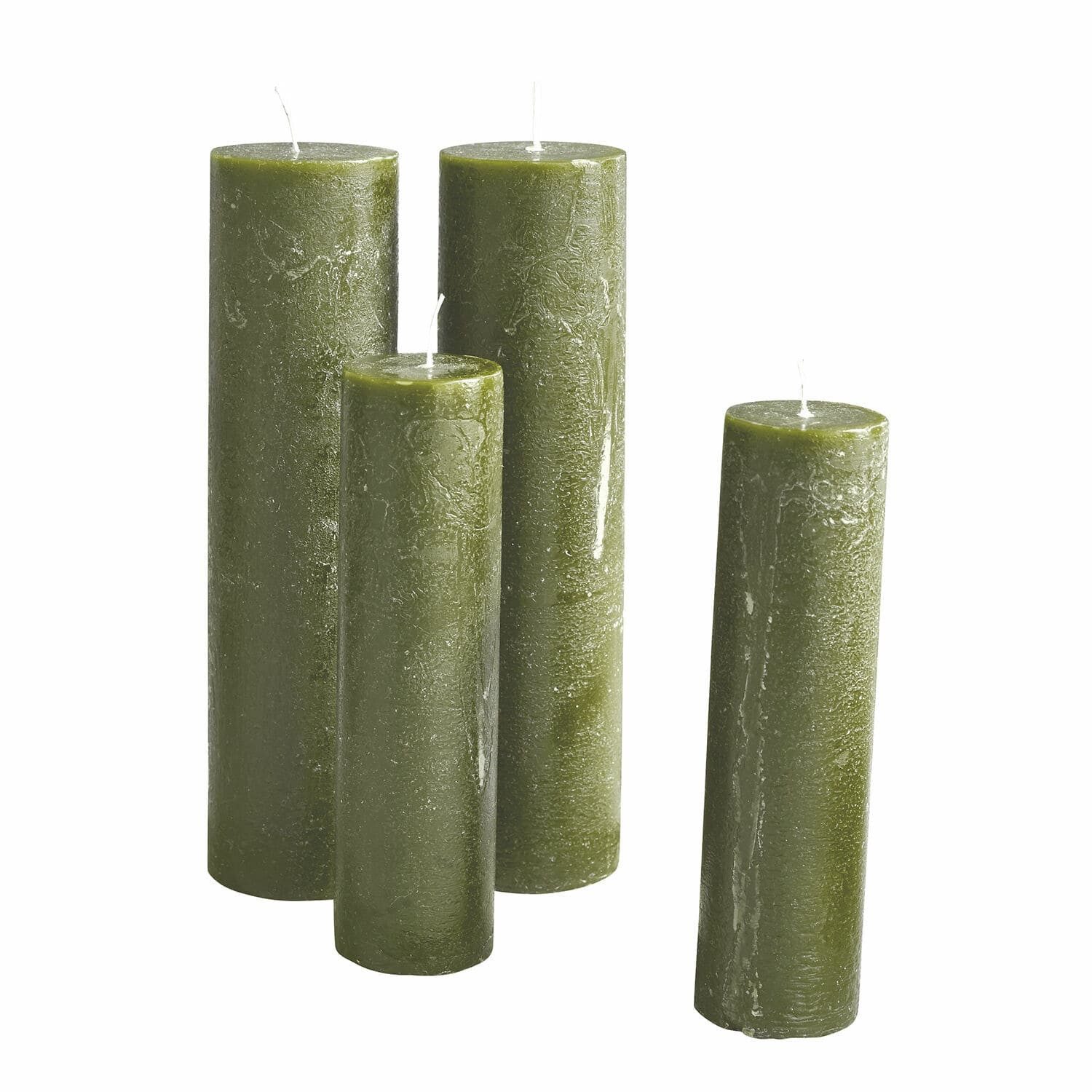 Mirabeau Stumpenkerze Kerze 4er Set Avinal grün (4er Set, 4er Set), none