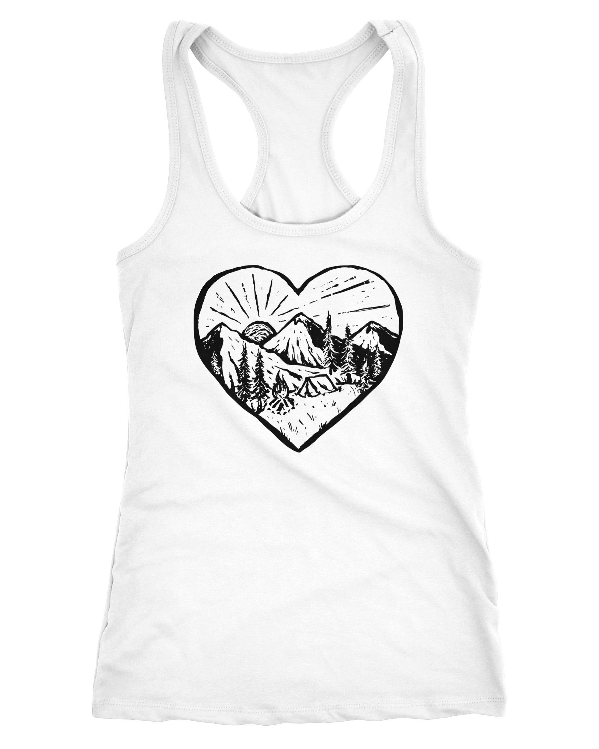 Tanktop Damen Tank-Top Wandern Berge Naturfreunde Adventure Camping Racerback