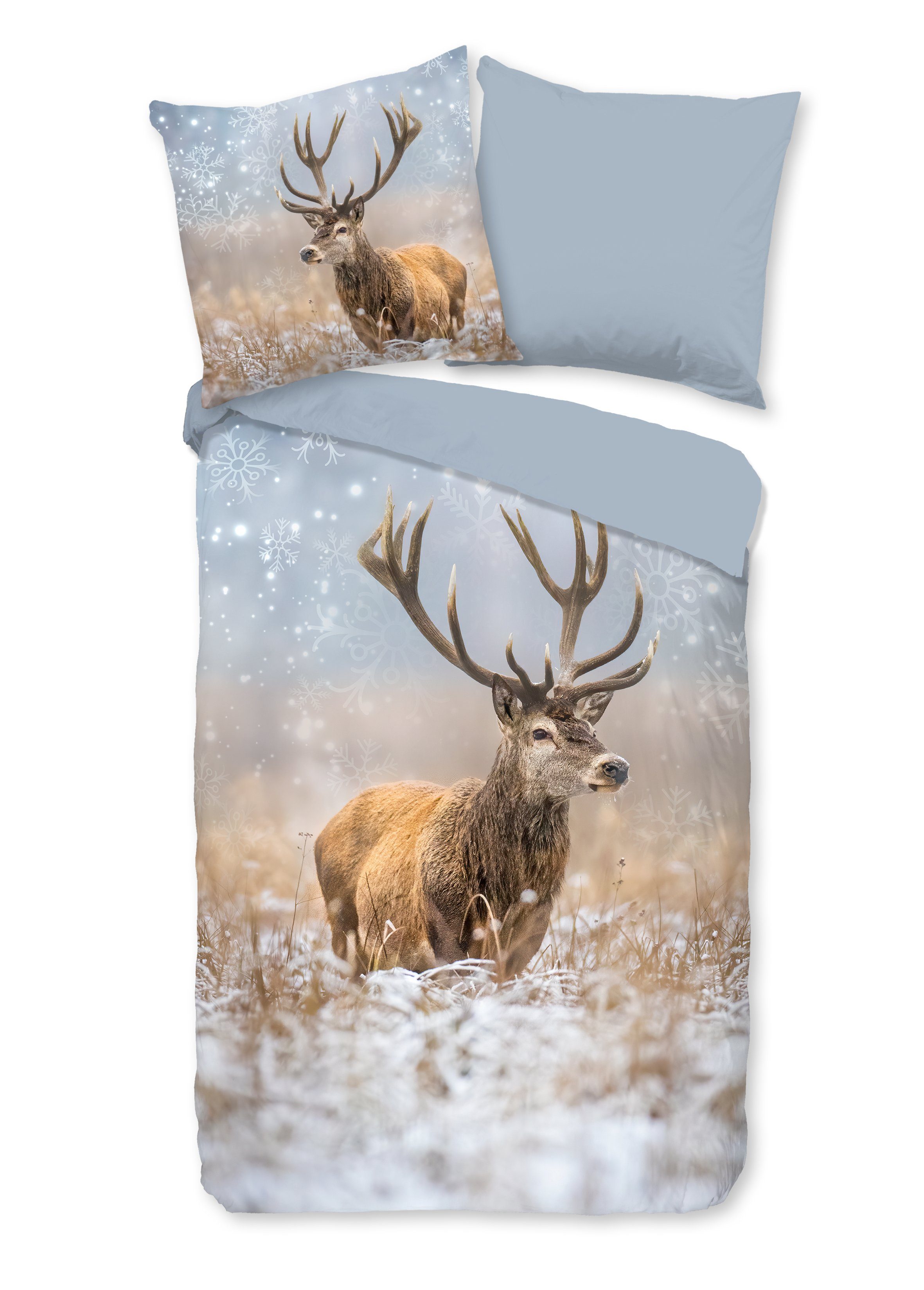 Bettwäsche Biber Bettwäsche 155 X 220 cm + 1 x 80 X 80 cm Jolly bunt