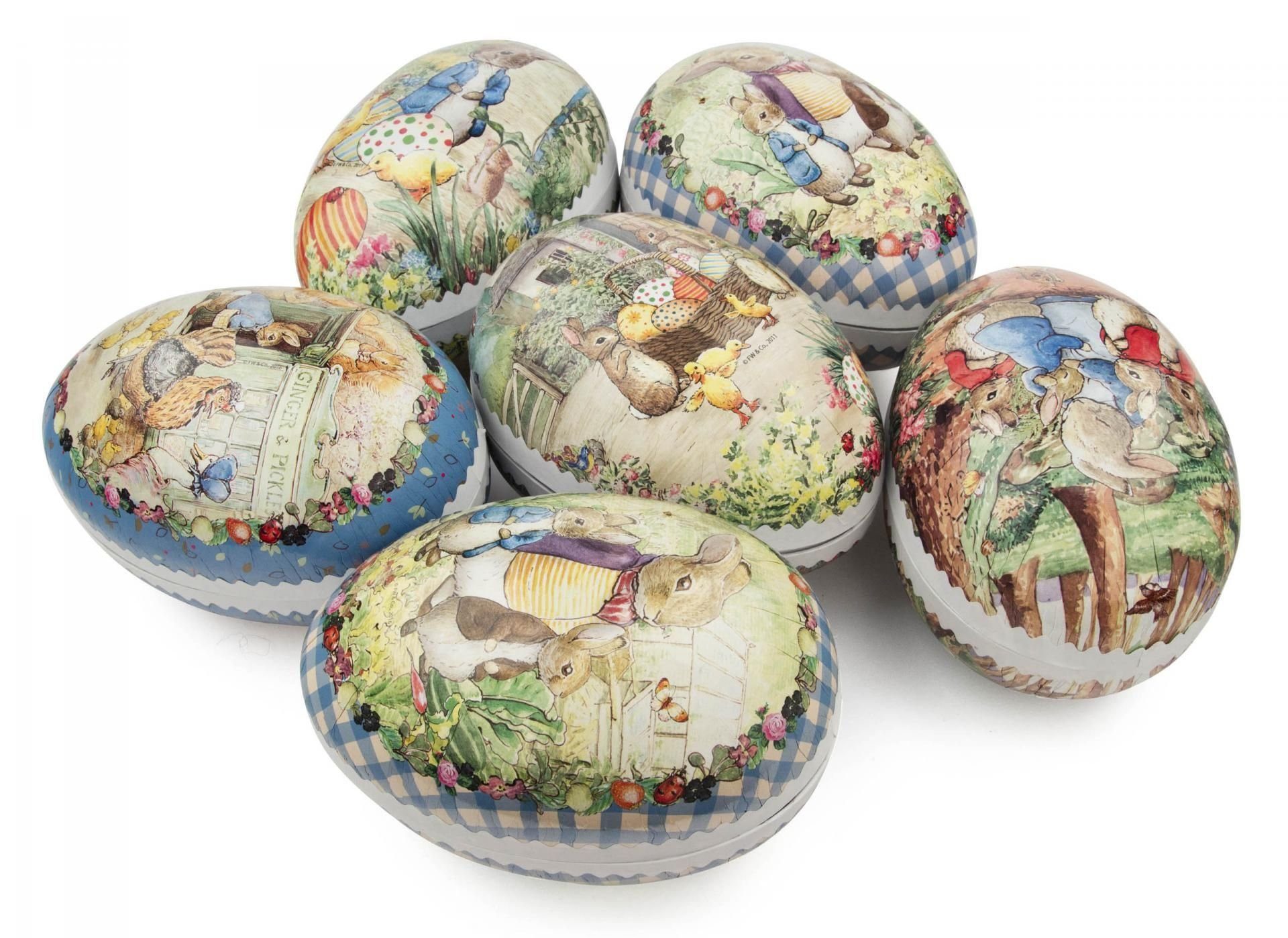 Dregeno Erzgebirge Osterei Strauchbehang Ostereier »Beatrix Potter« zum Befüllen, 6 Motive