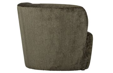 WOOOD Loungesessel Lounge Sessel Stone links - Struktur-Samt Warm Green, freistellbar