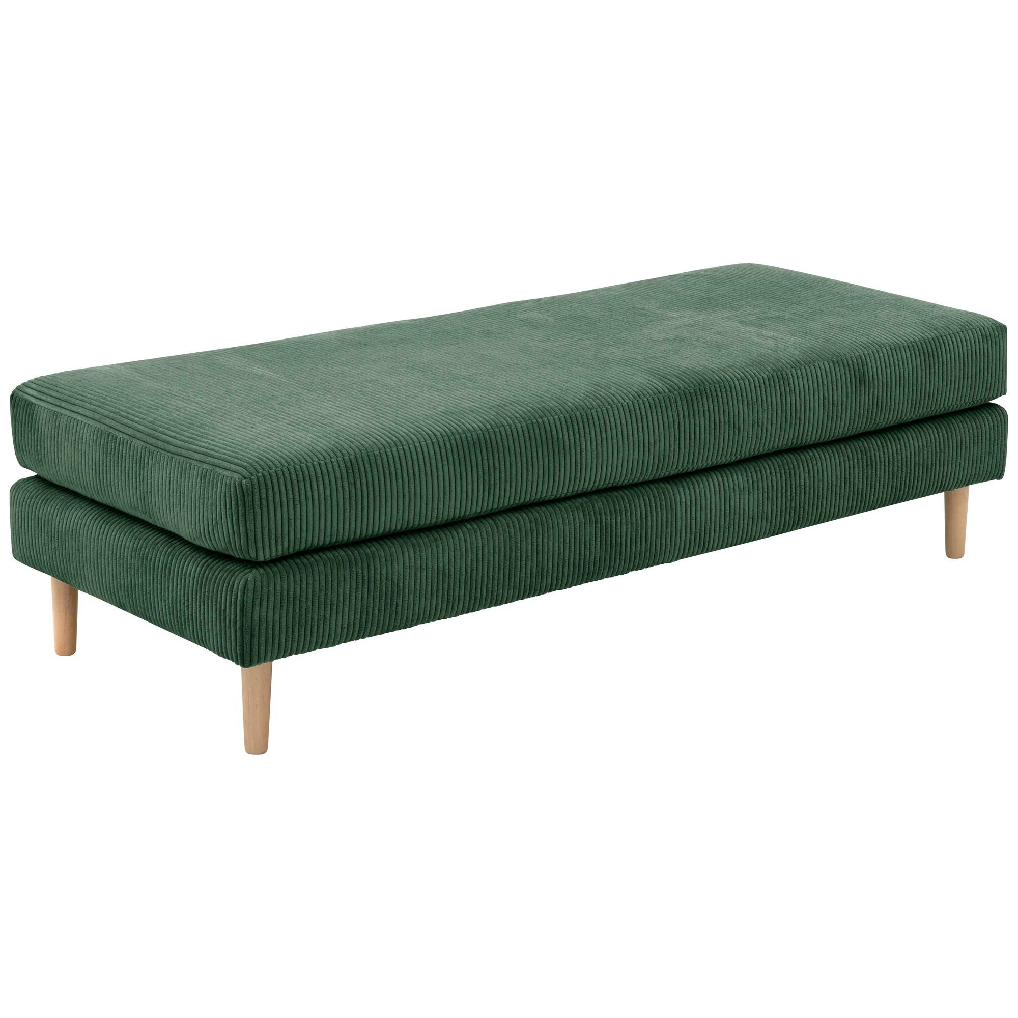 58 aufm Kessel Hocker Polsterhocker Kaylynn Cordstoff dunkelgrün (Lieferung bis Verwendungsstelle, 1 St., Polsterhocker), Bezug und Farbe individuell wählbar für persönliches Wohnambiente