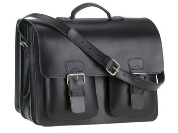 Ruitertassen Aktentasche Classic Adult, 42 cm Lehrertasche mit 3 Fächern, Schultasche, Leder in schwarz