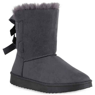 VAN HILL 902278 Damen Schlupfstiefeletten Winter Boots Warm Gefüttert Winterstiefelette Schuhe