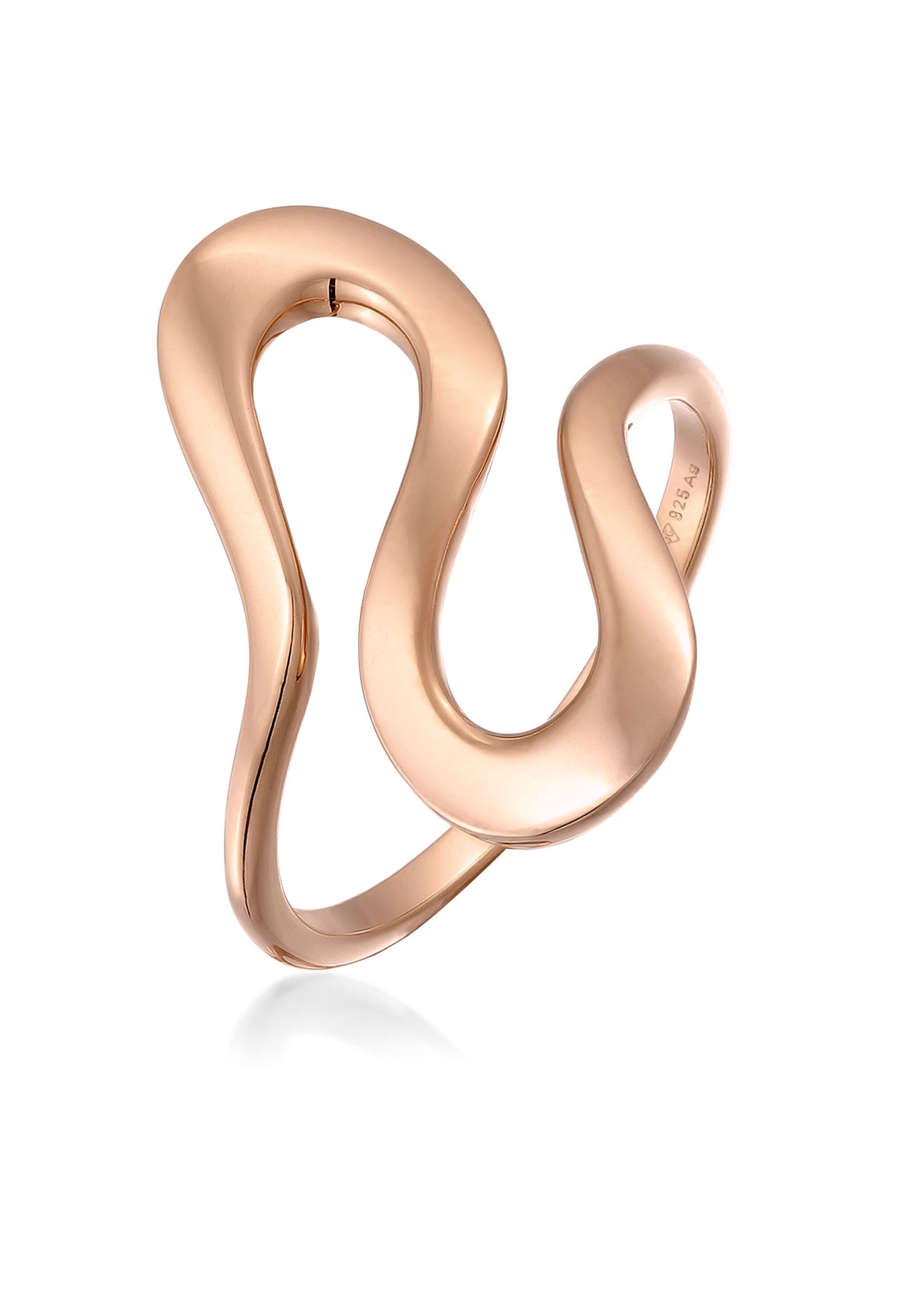 Fingerring Welle Modisch Verspielt Fashion 925 Silber