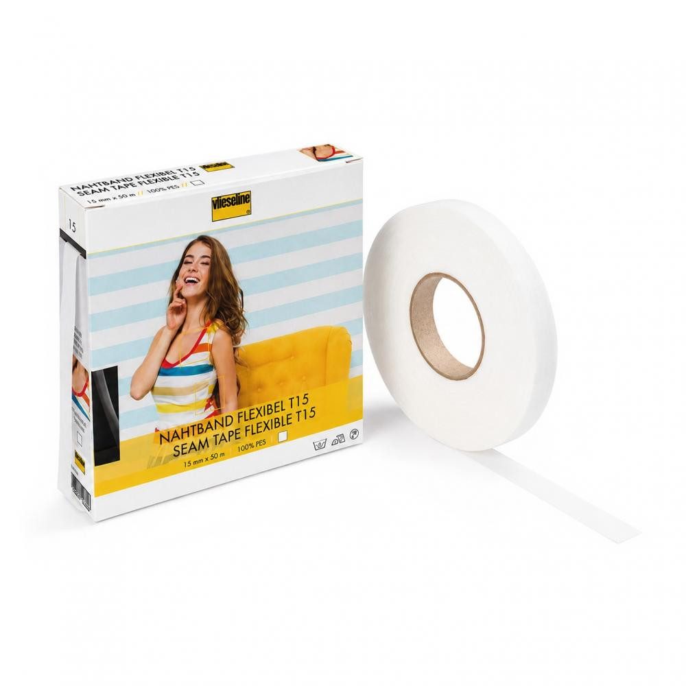 Vlieseline Gardinenbefestigungen Ersatzteile - Nahtband flexibel 15 mm x 50 m