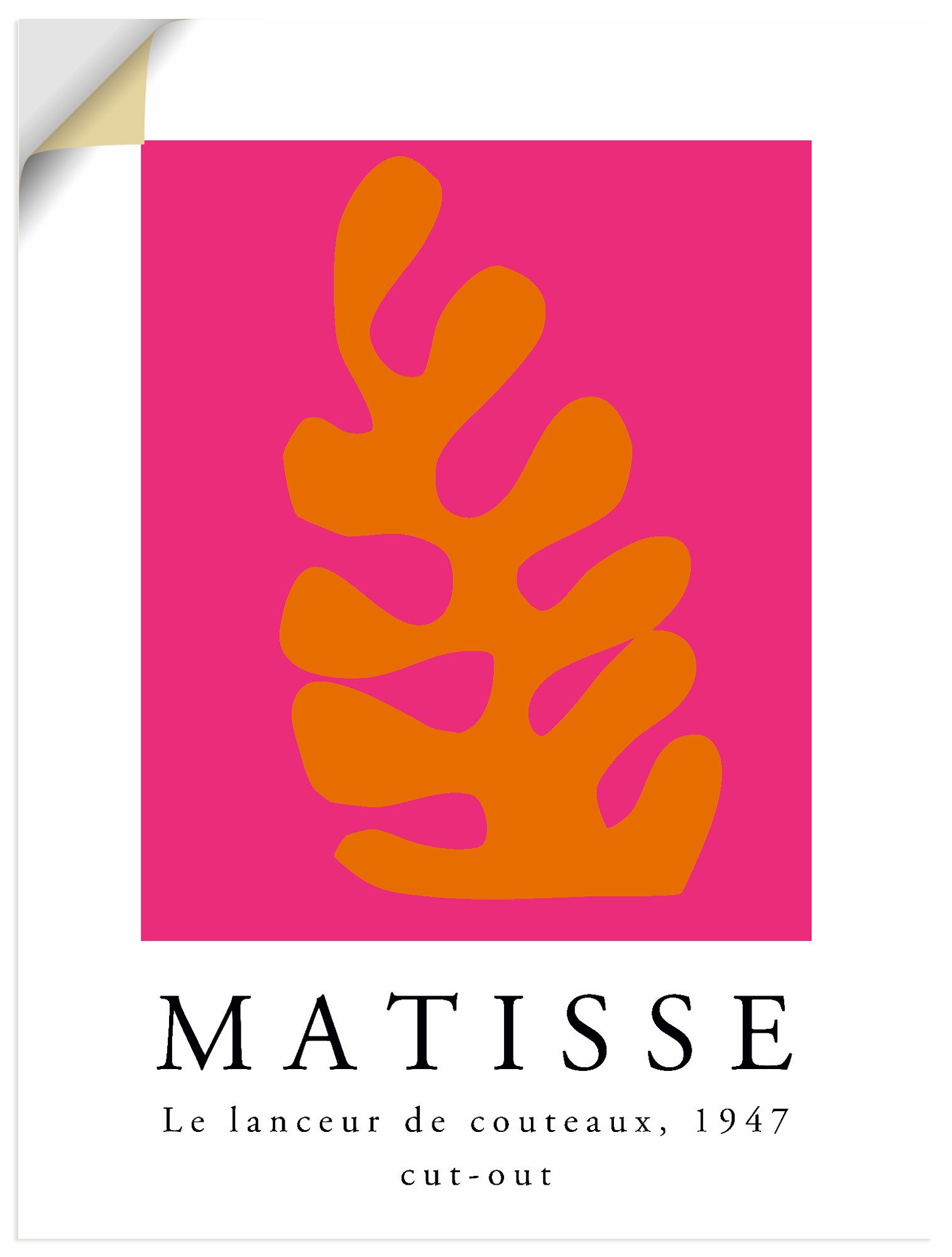 Artland Wandbild Matisse der Messerwerfer - orange, Muster (1 St), als Alubild, Leinwandbild, Poster, Wandaufkleber in verschied. Größen