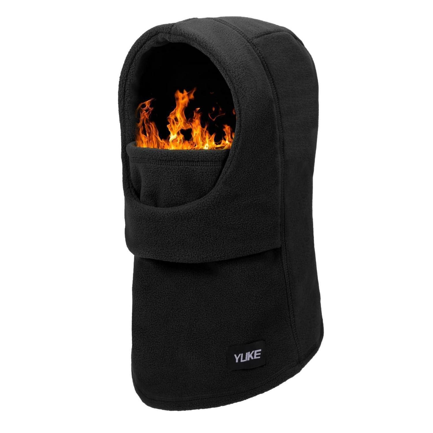 Sturmhaube Sturmhaube Balaclava Thermo Fleece Herren Damen Fahrrad Schwarz