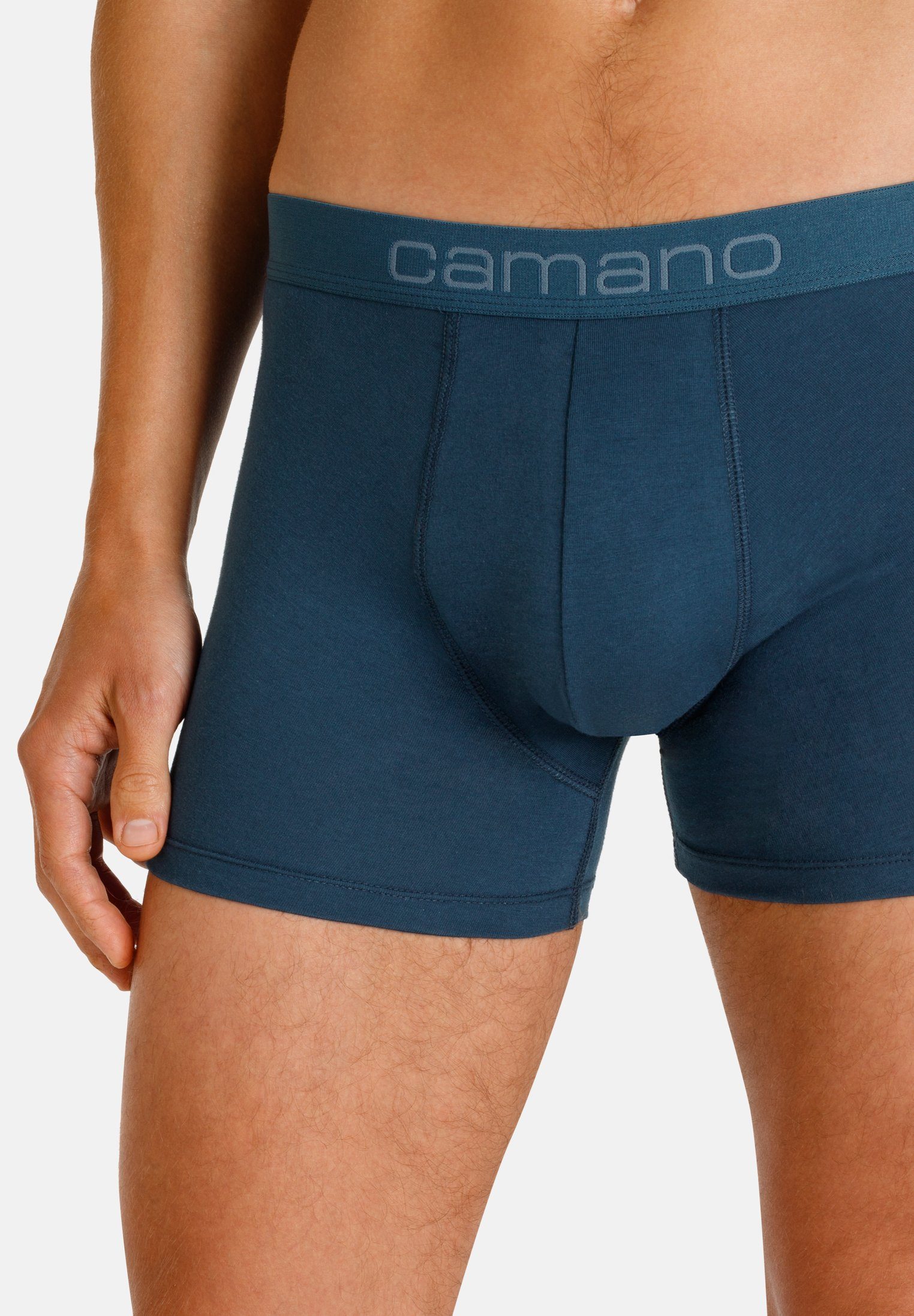 nachhaltigerer mit Camano (BCI) Boxershorts Comfort im Baumwolle (6-St) 6er-Pack blau praktischen