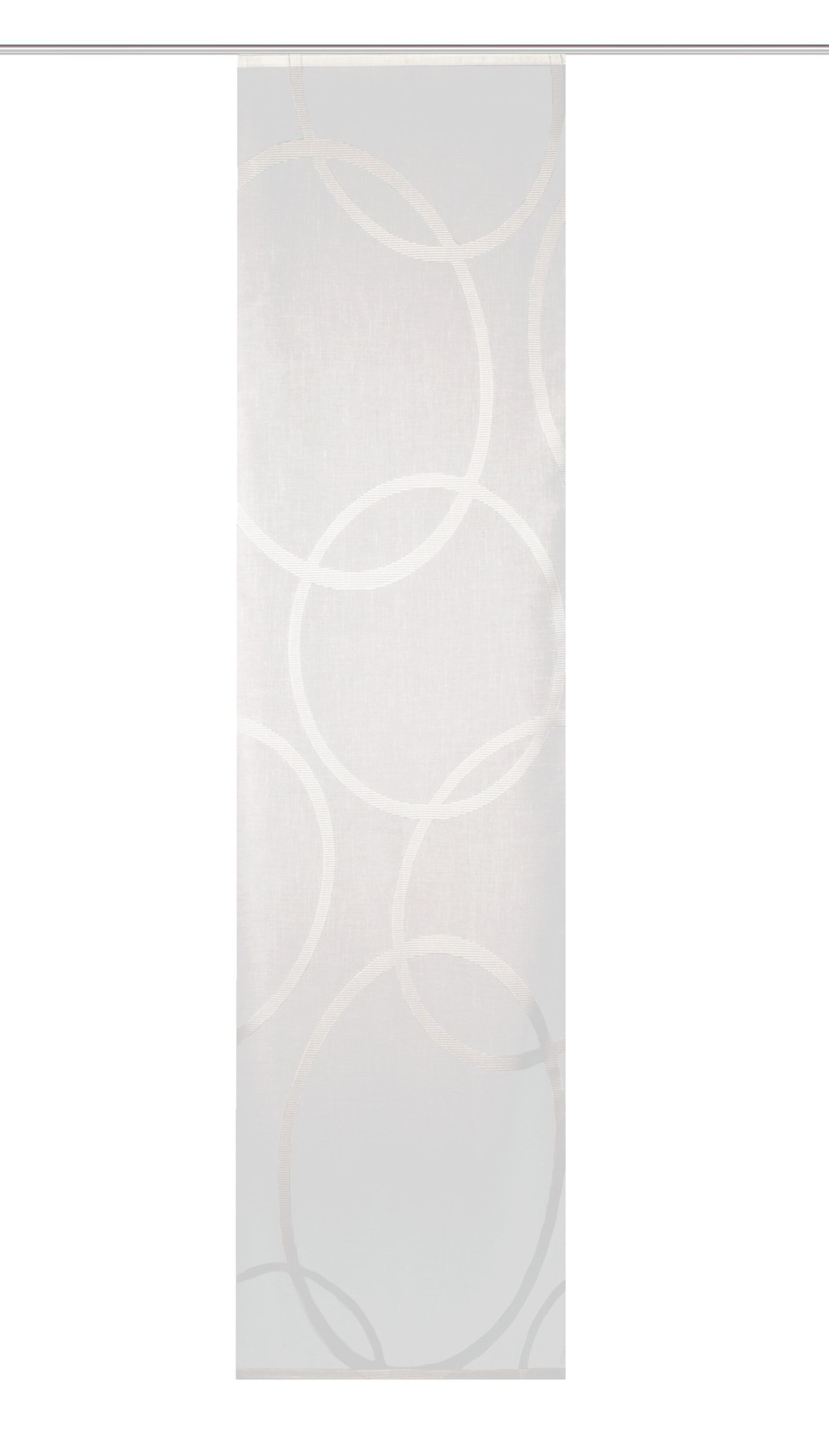 HOME WOHNIDEEN Schiebegardine 84990 Transparente Schiebegardine PINALO, Größe 245x60, Kreismotiv (1 St), Paneelwagen, transparent, Polyester