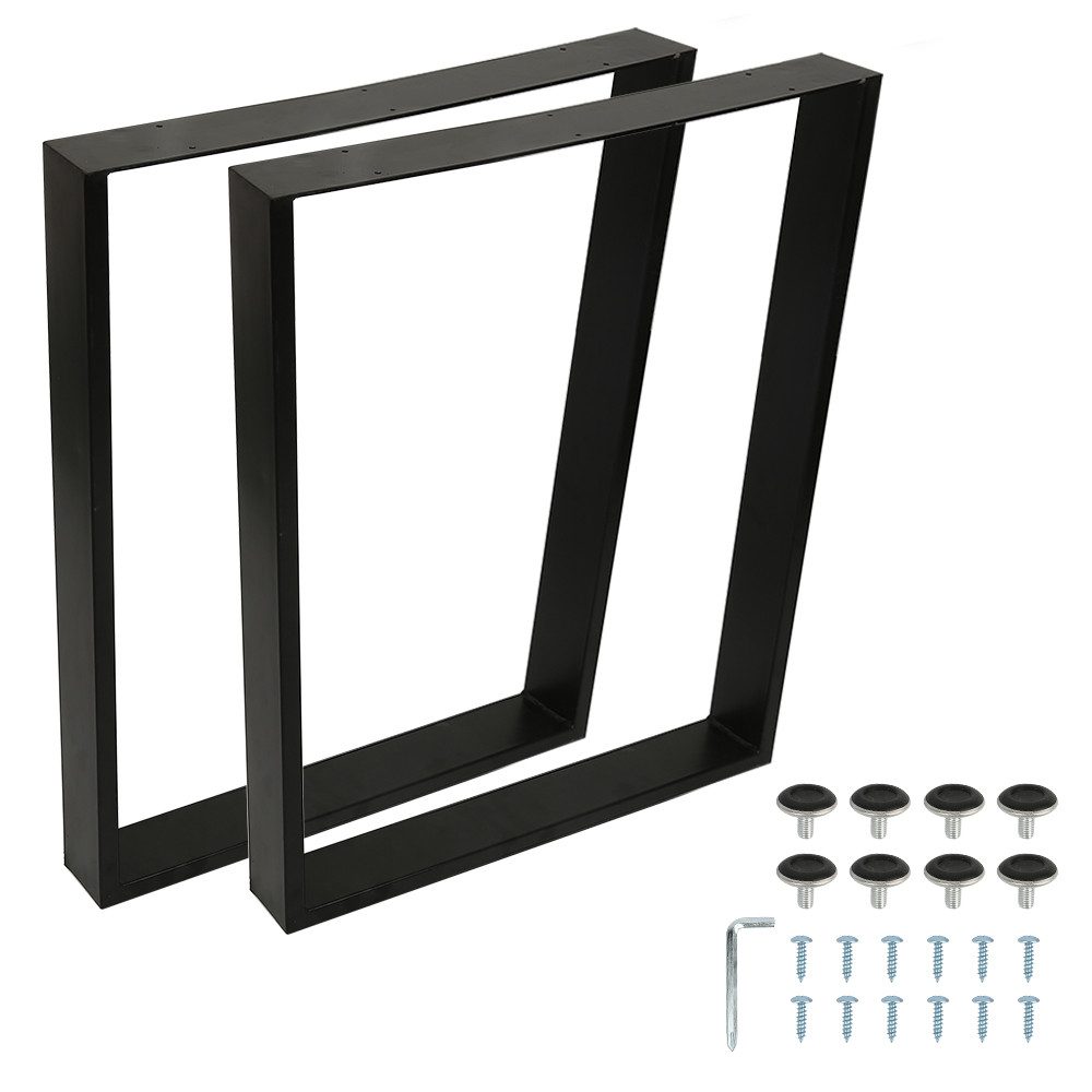 JEOBEST Tischbein 2er Set Tischbeine Metall 60 x 72 cm Möbelfüße Tischfuß, Vierkantprofilen, Industriedesign, DIY-Couchtisch, Schreibtisch..