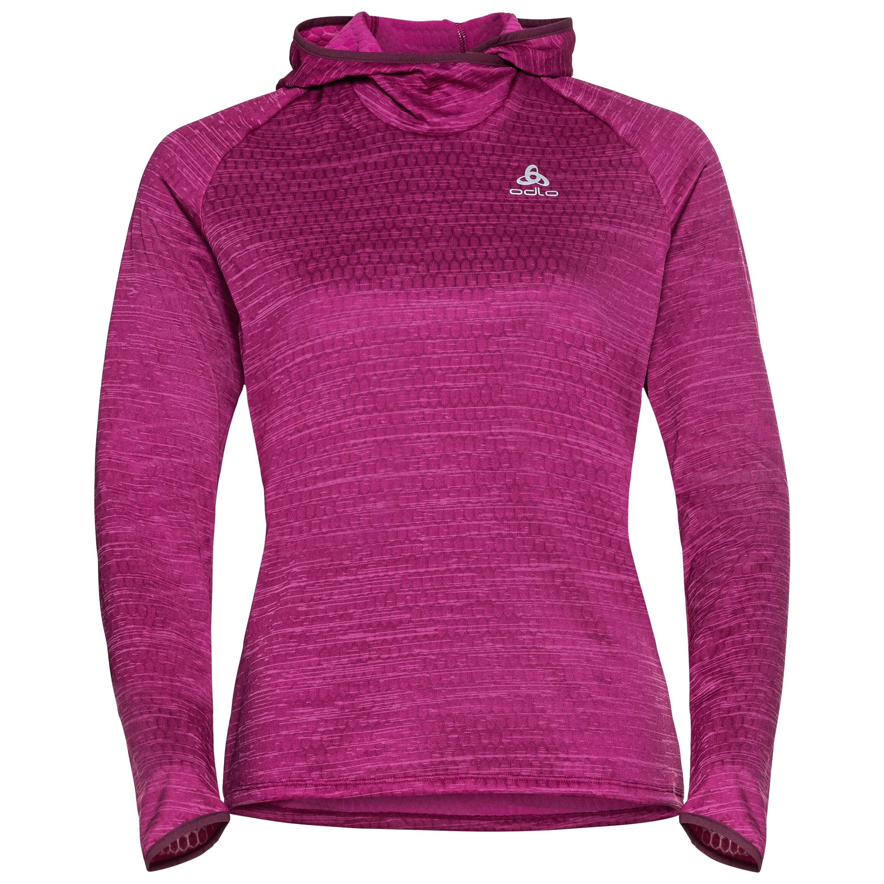 Odlo Kapuzenpullover Damen Run Easy Mid Layer Hoody festival fuchsia melange